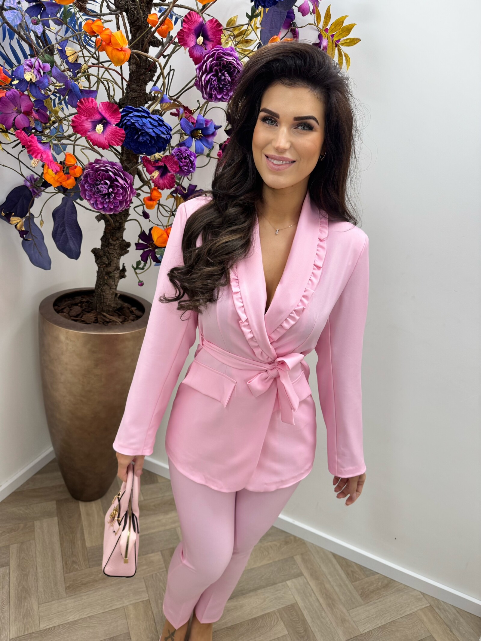 2 delige set Trixy ruffle  Pink