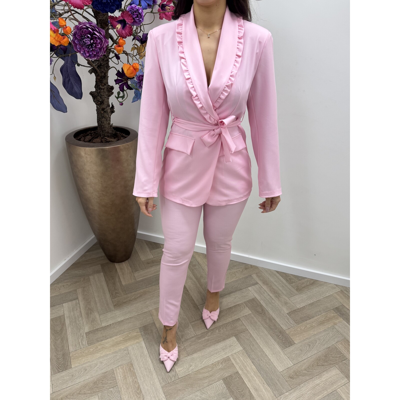 2 delige set Trixy ruffle  Pink