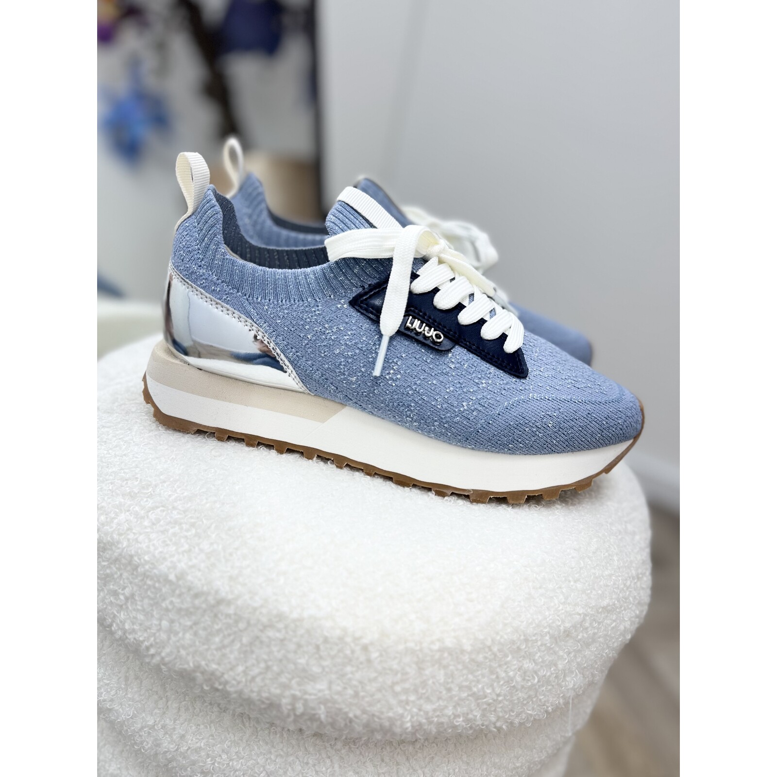 Liu-Jo Sneakers Evelyn Metallic Glitter Liu Jo Blue 1880