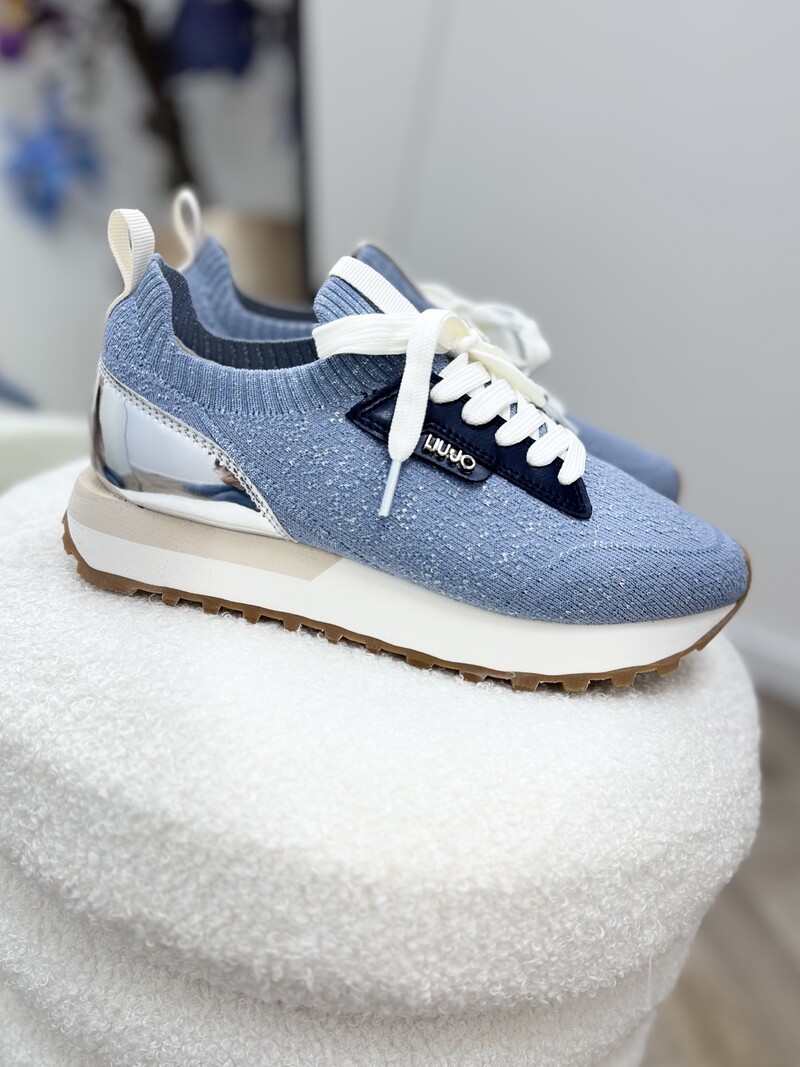 Sneakers Evelyn Metallic Glitter Liu Jo Blue 1880