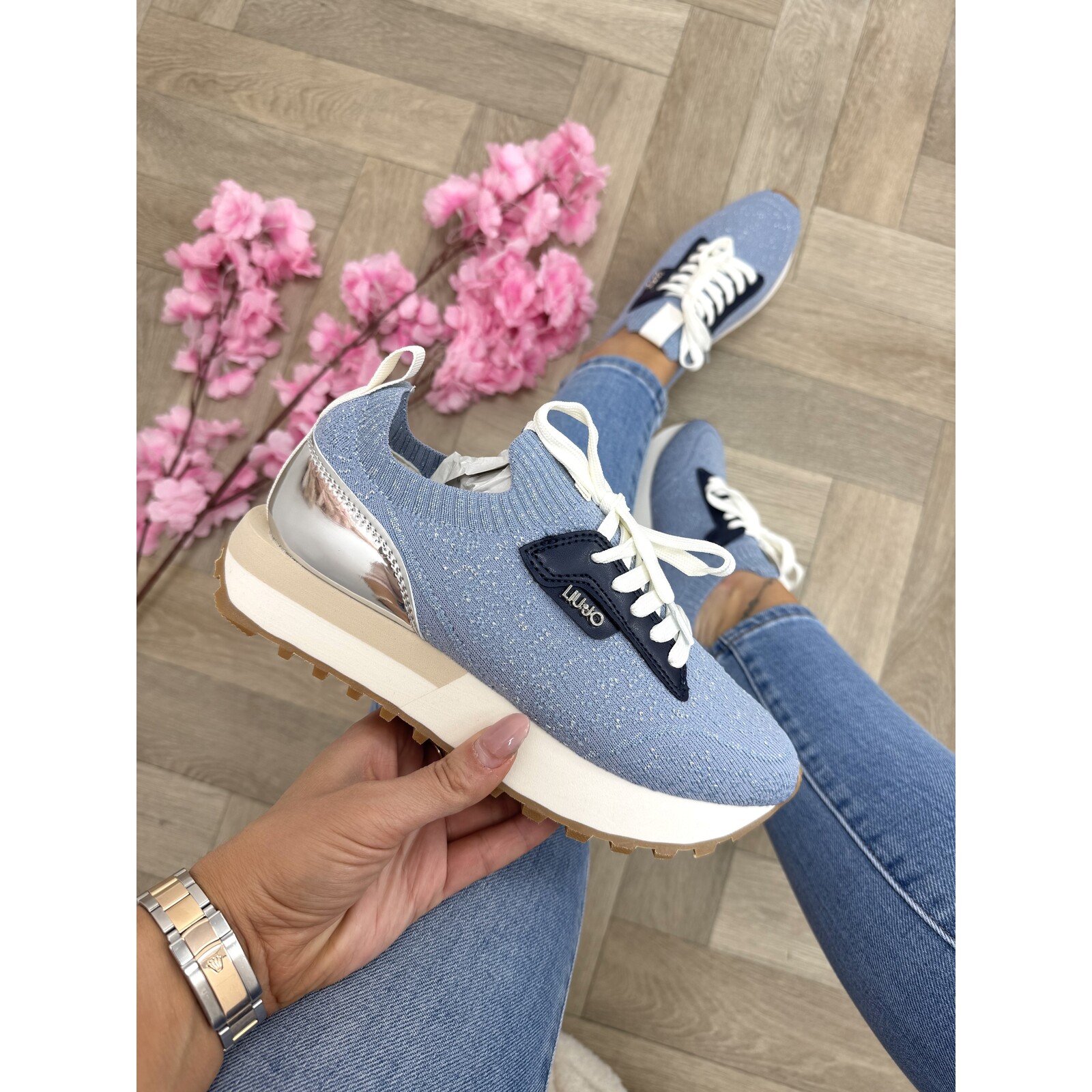 Liu-Jo Sneakers Evelyn Metallic Glitter Liu Jo Blue 1880
