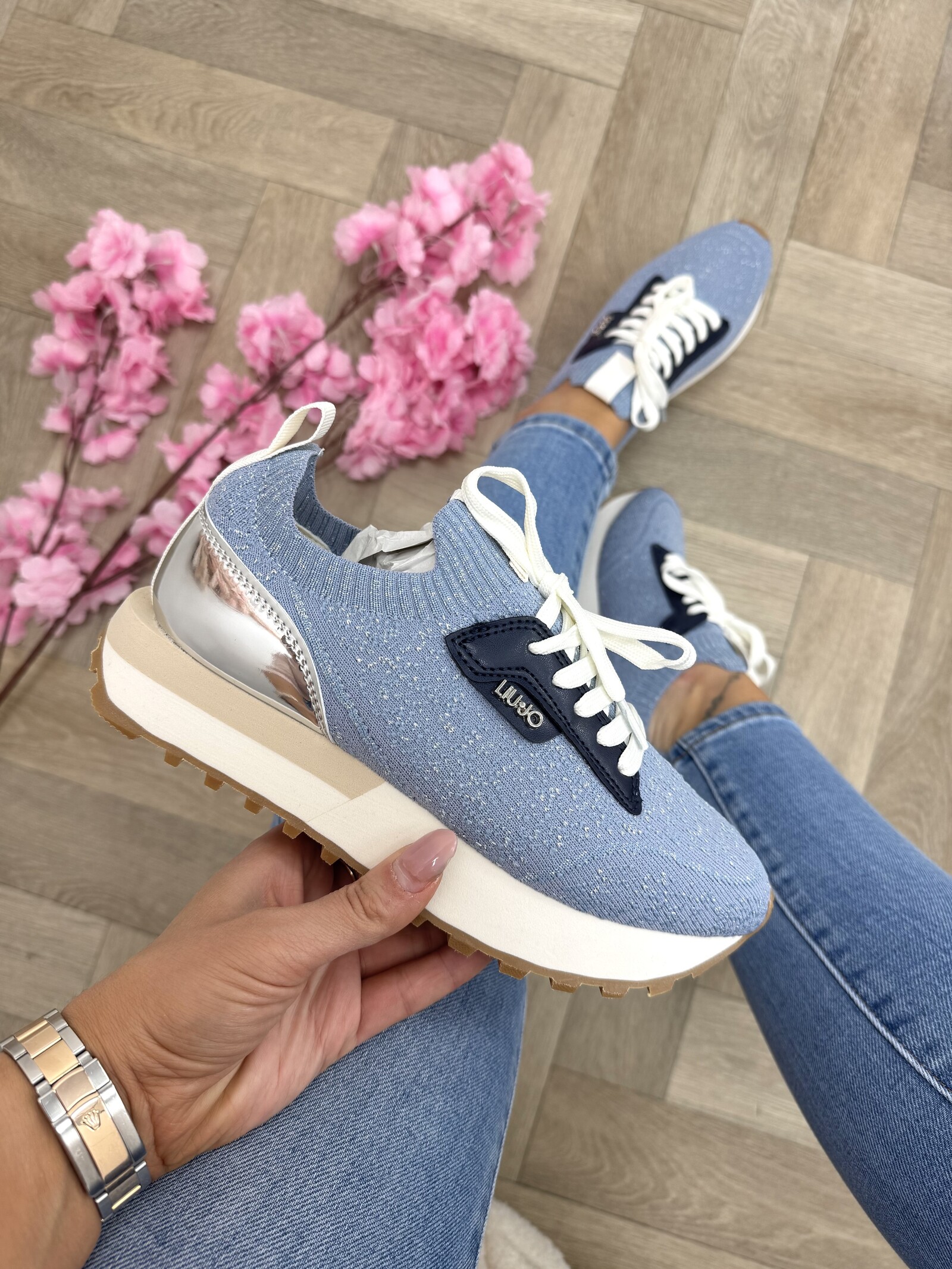 Liu-Jo Sneakers Evelyn Metallic Glitter Liu Jo Blue 1880