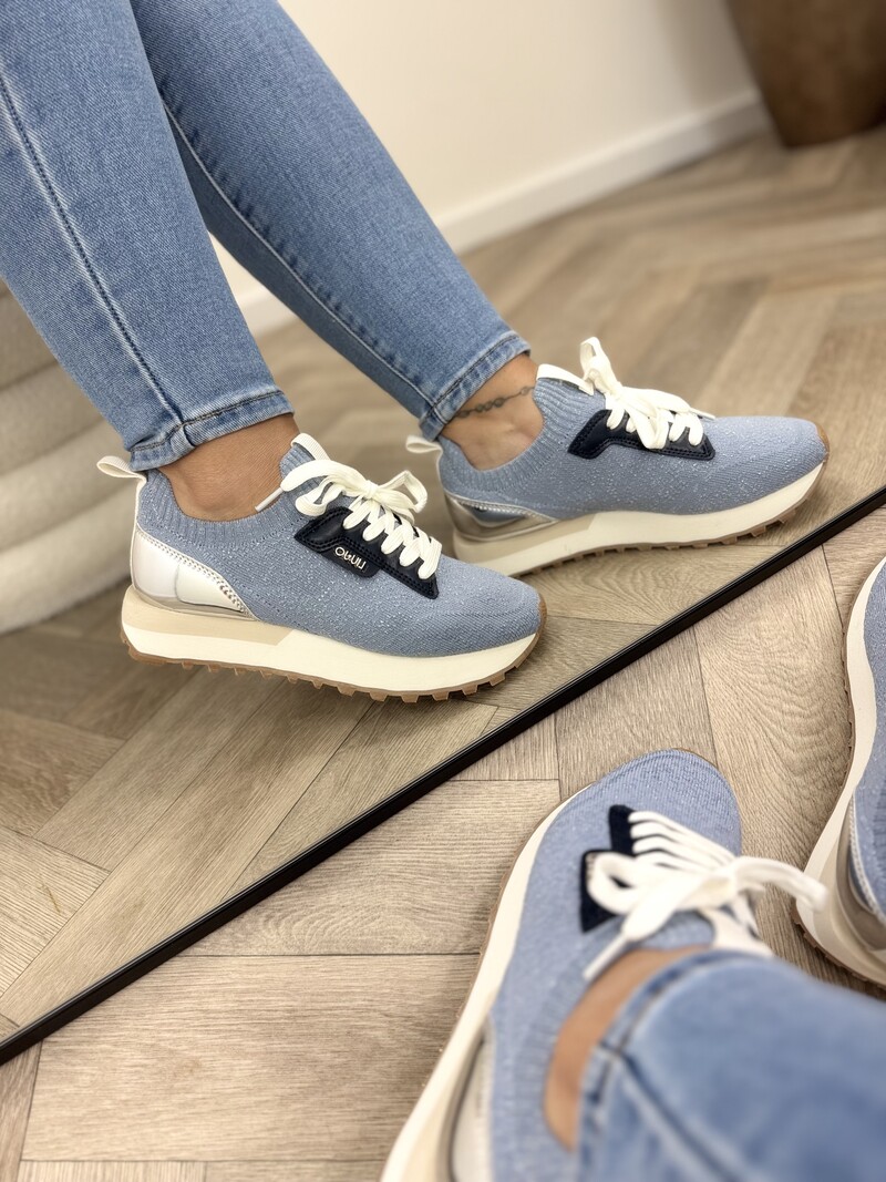Sneakers Evelyn Metallic Glitter Liu Jo Blue 1880