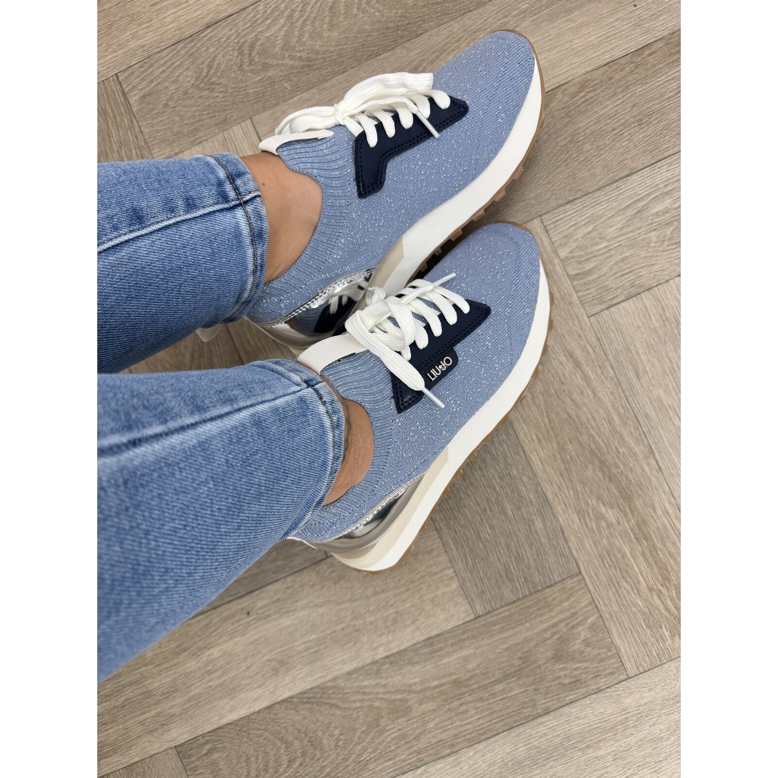 Liu-Jo Sneakers Evelyn Metallic Glitter Liu Jo Blue 1880