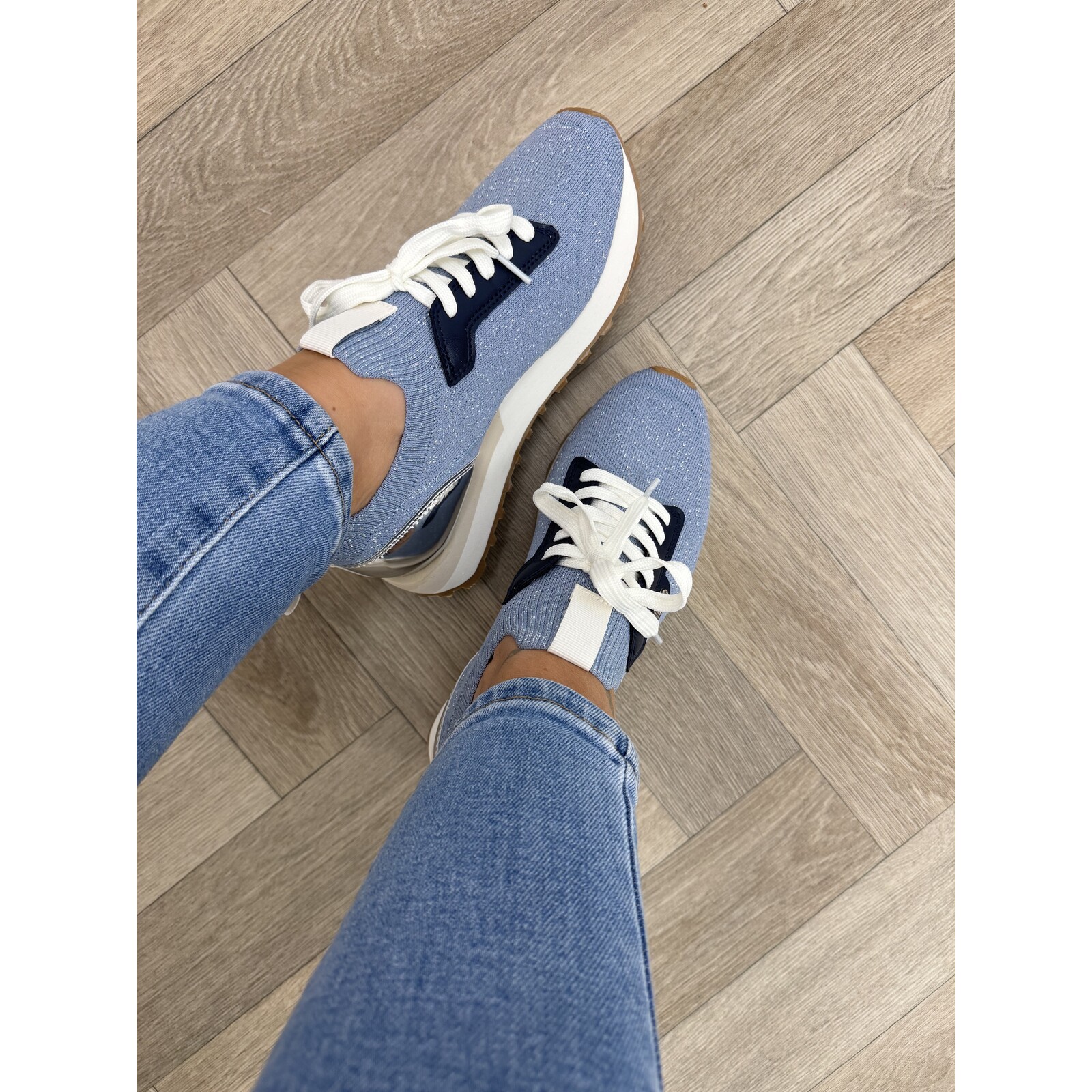 Liu-Jo Sneakers Evelyn Metallic Glitter Liu Jo Blue 1880