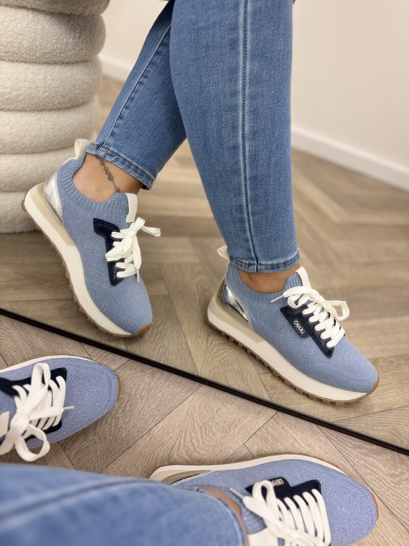 Sneakers Evelyn Metallic Glitter Liu Jo Blue 1880