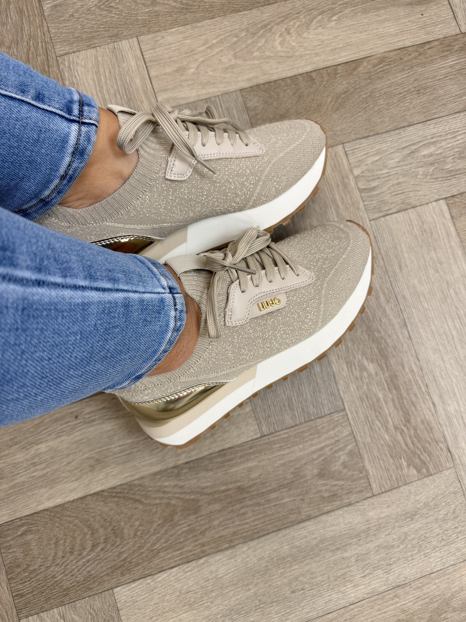 Liu-Jo Sneakers Evelyn Metallic Glitter Liu Jo Gold 1886