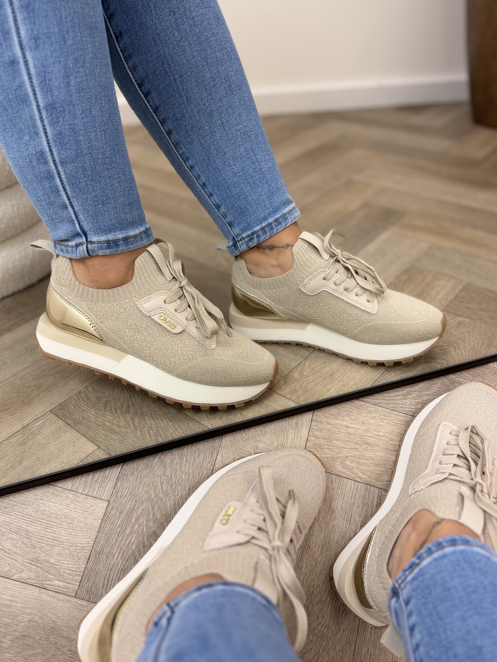 Liu-Jo Sneakers Evelyn Metallic Glitter Liu Jo Gold 1886