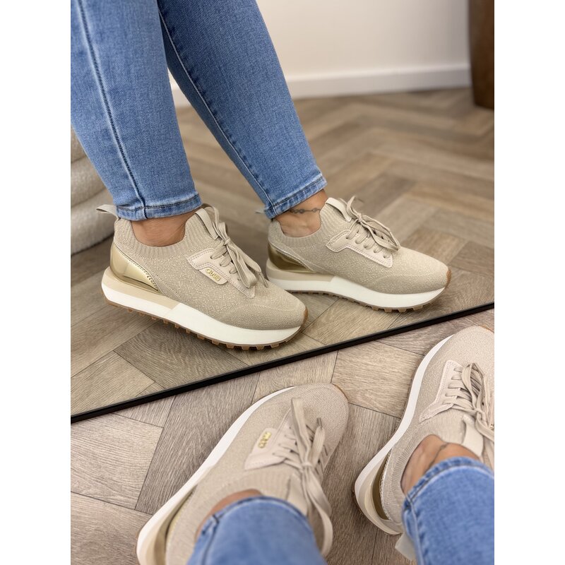 Sneakers Evelyn Metallic Glitter Liu Jo Gold 1886