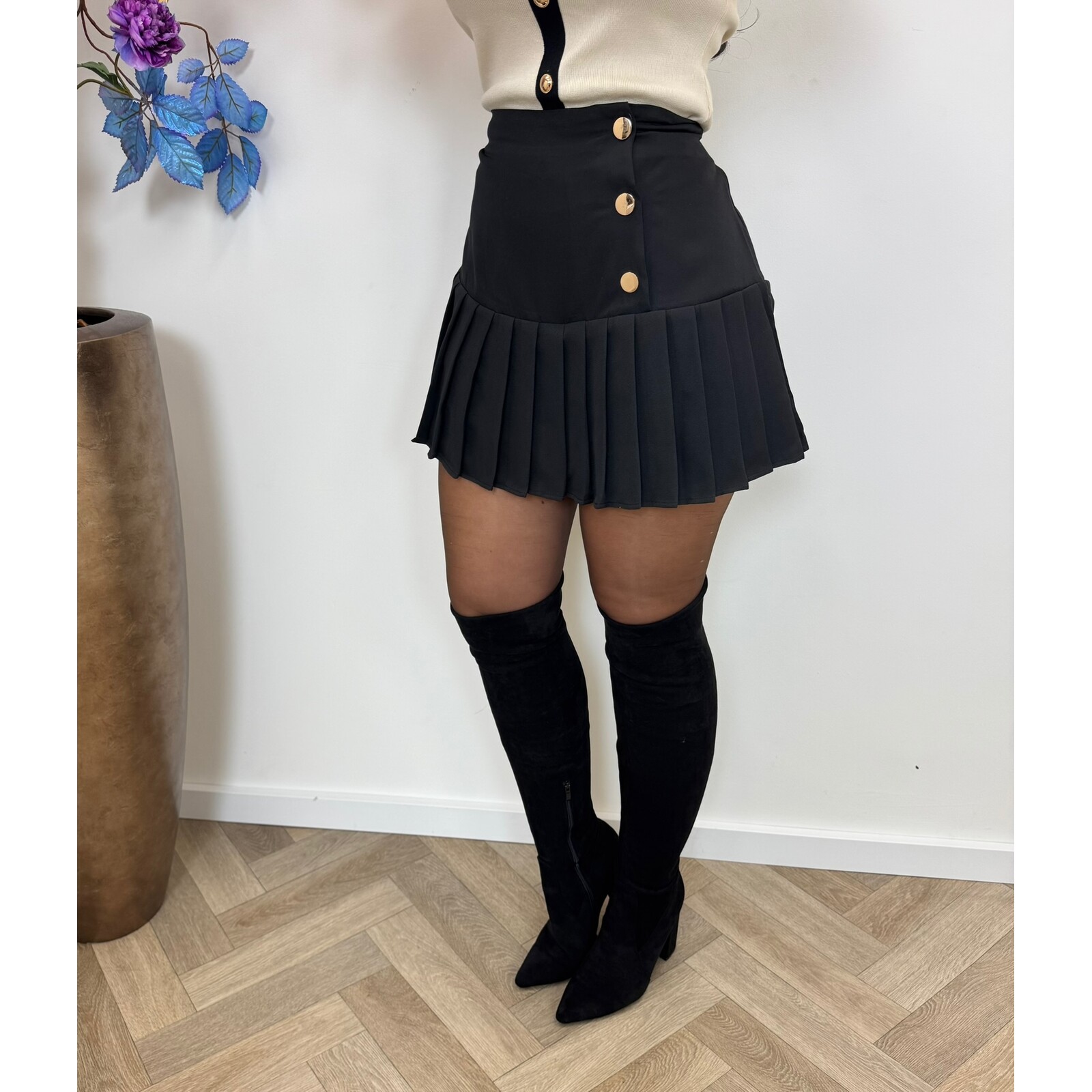 Skort Annika Plisse Black K10