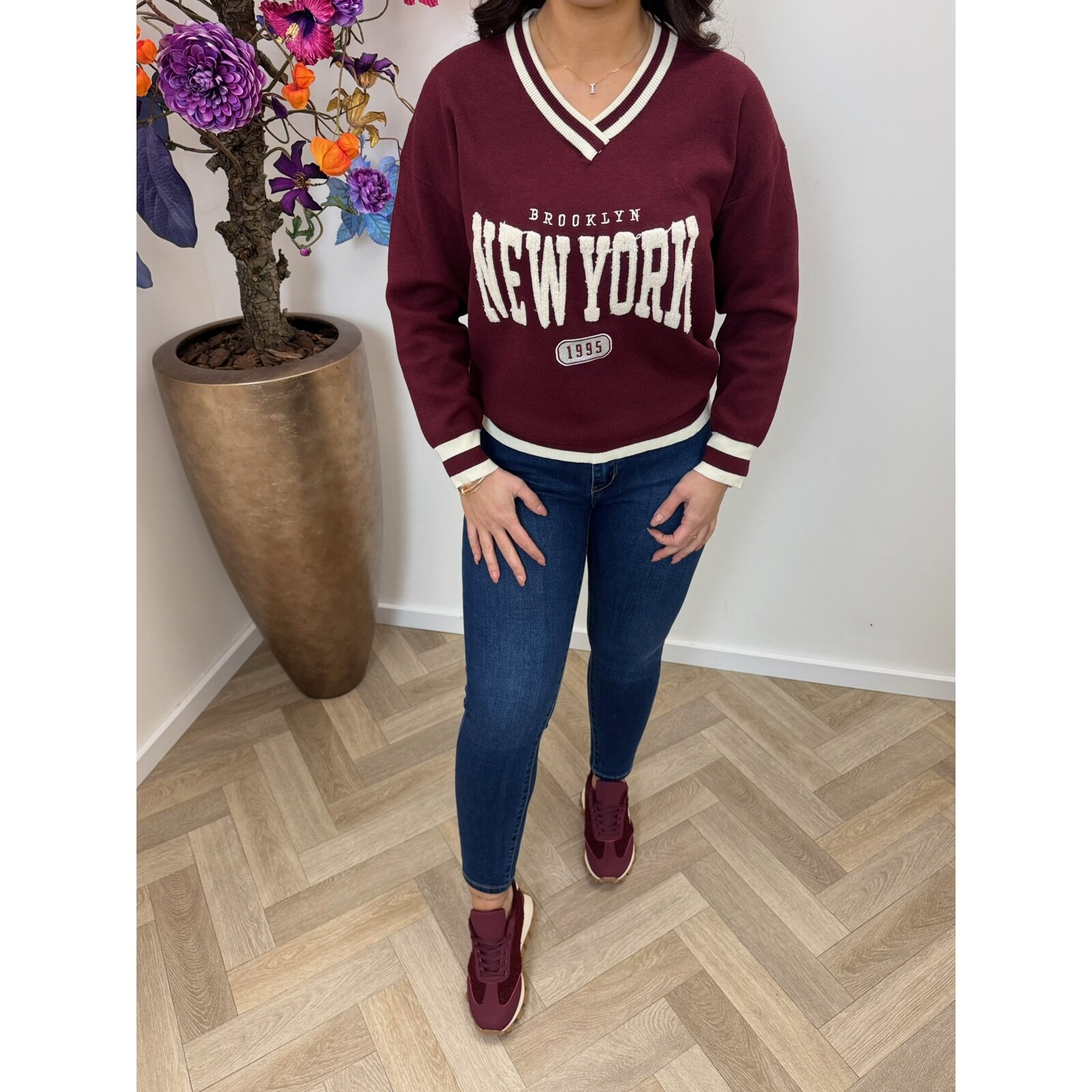 Sweater 1995 New york Y889 Bordeaux