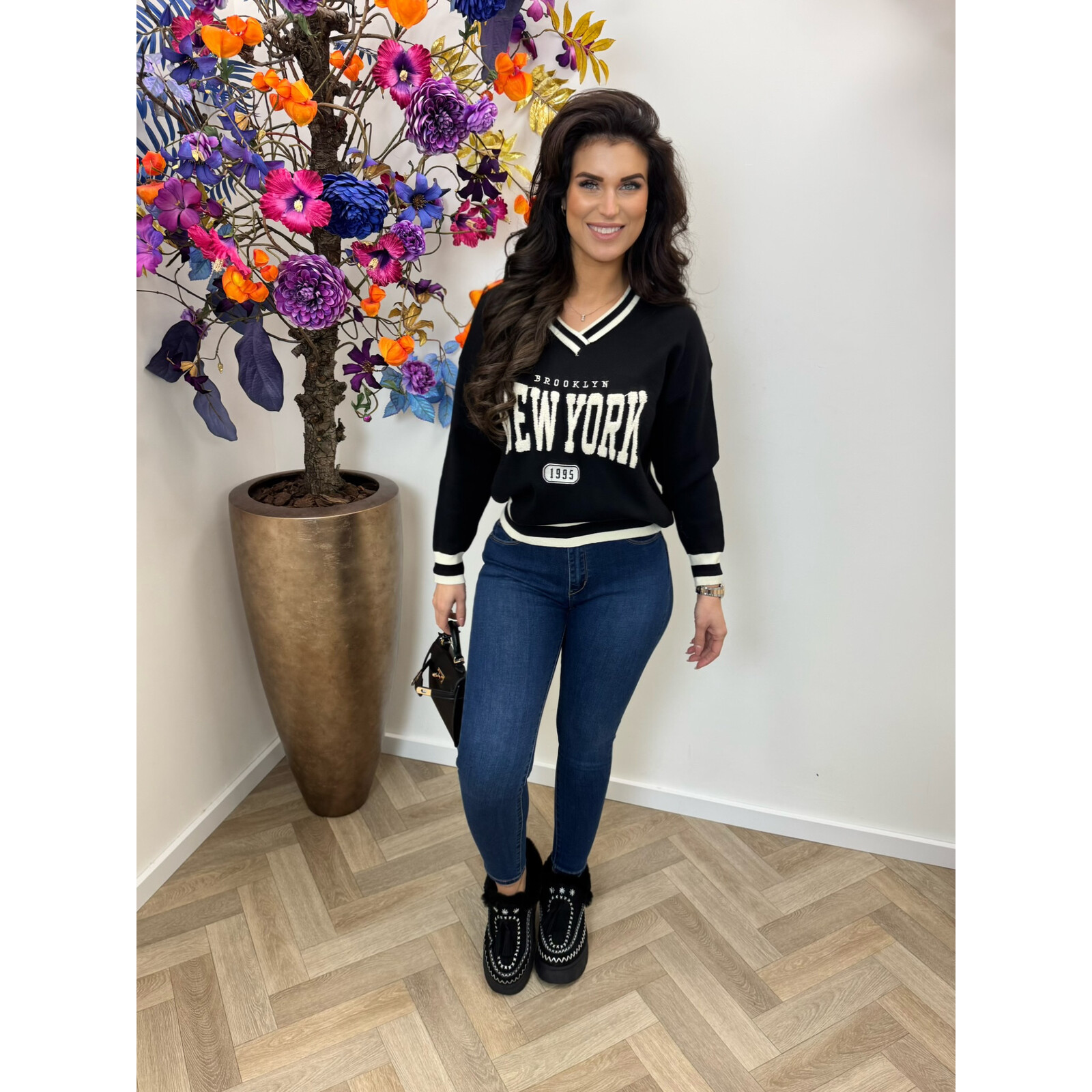 Sweater 1995 New york Y889 Black