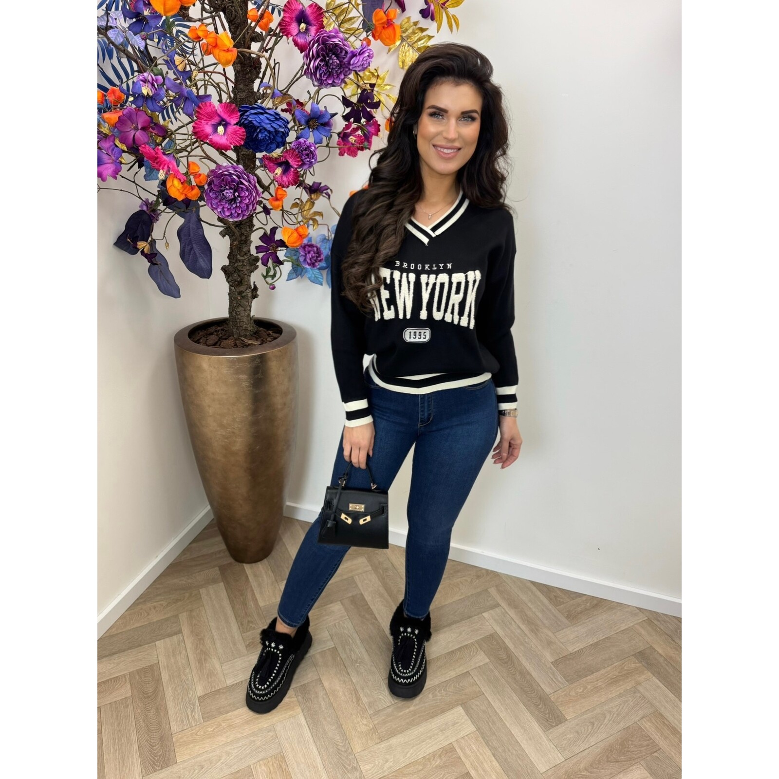 Sweater 1995 New york Y889 Black