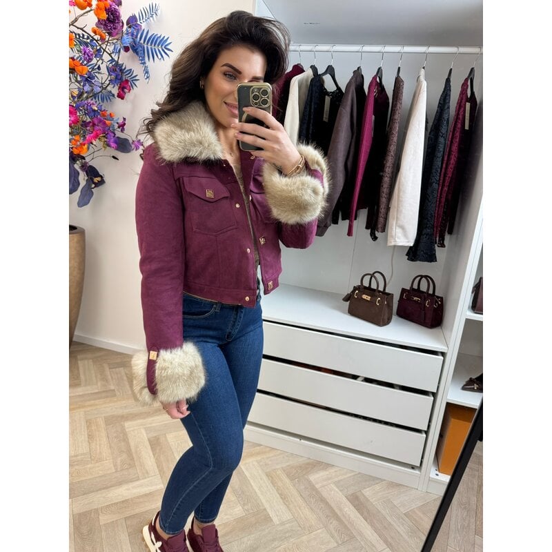 Jacket Suede Bonty WE1002 Bordeaux