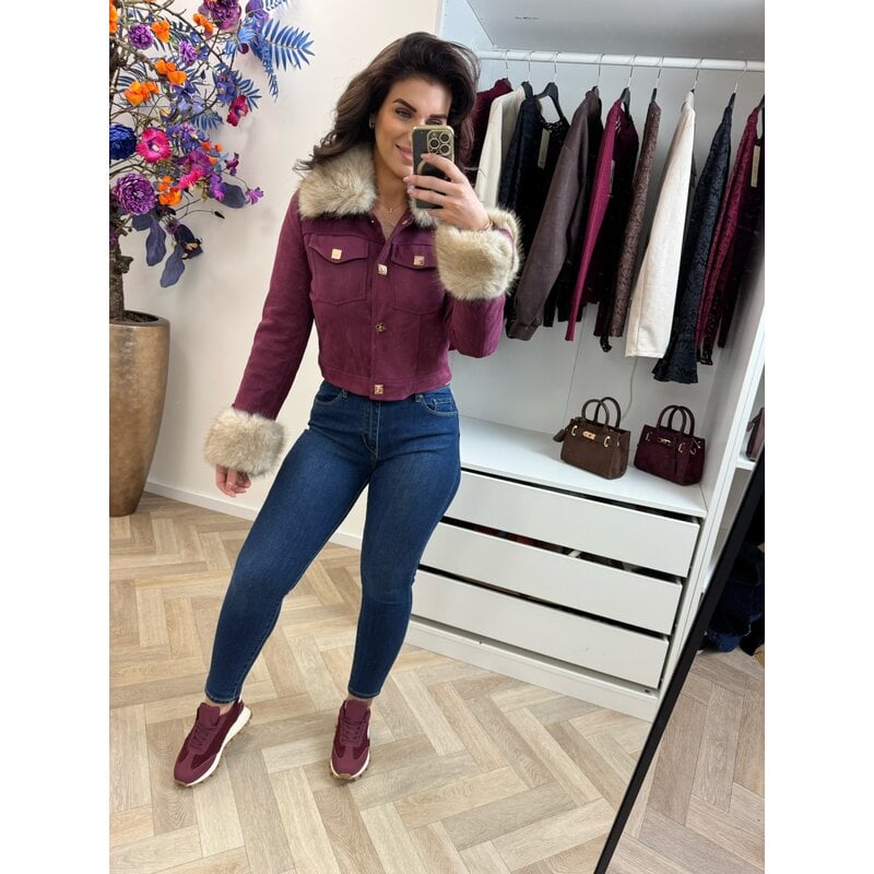Jacket Suede Bonty WE1002 Bordeaux