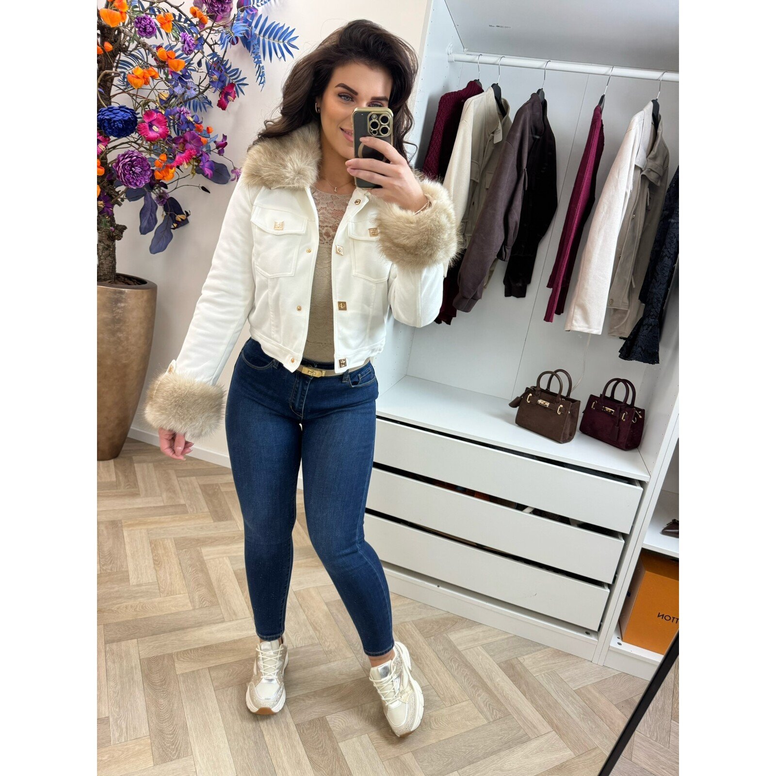 Jacket Suede Bonty WE1002  Off white