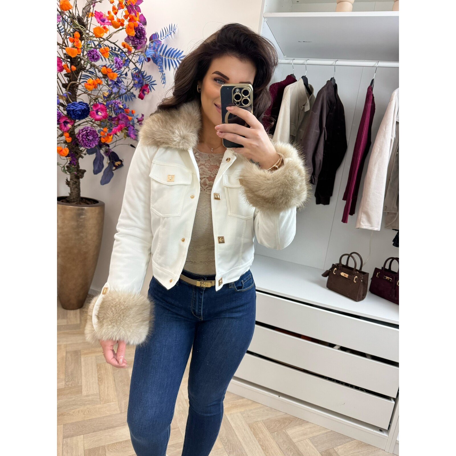 Jacket Suede Bonty WE1002  Off white