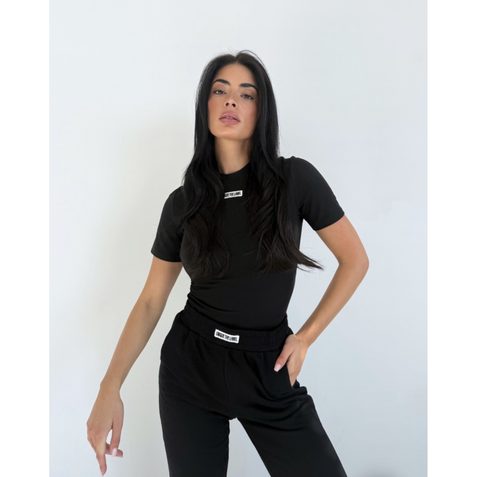 Unique The Label Nena top Short Sleeve Black