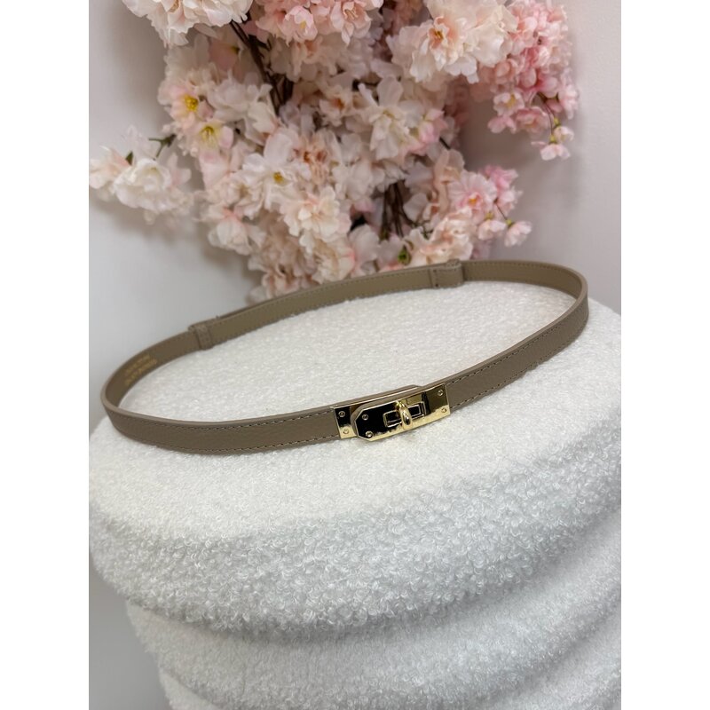 Belt Kelsy leather Beige