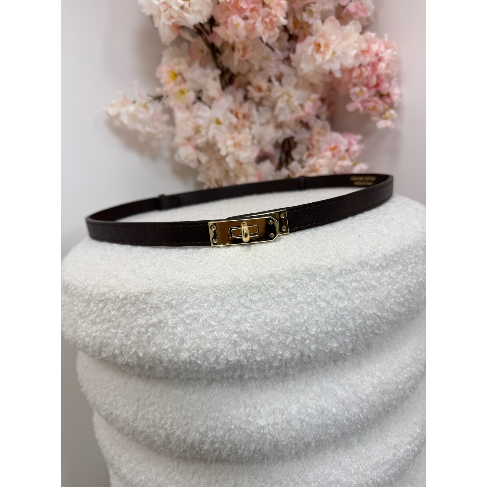 Belt Kelsy leather choco