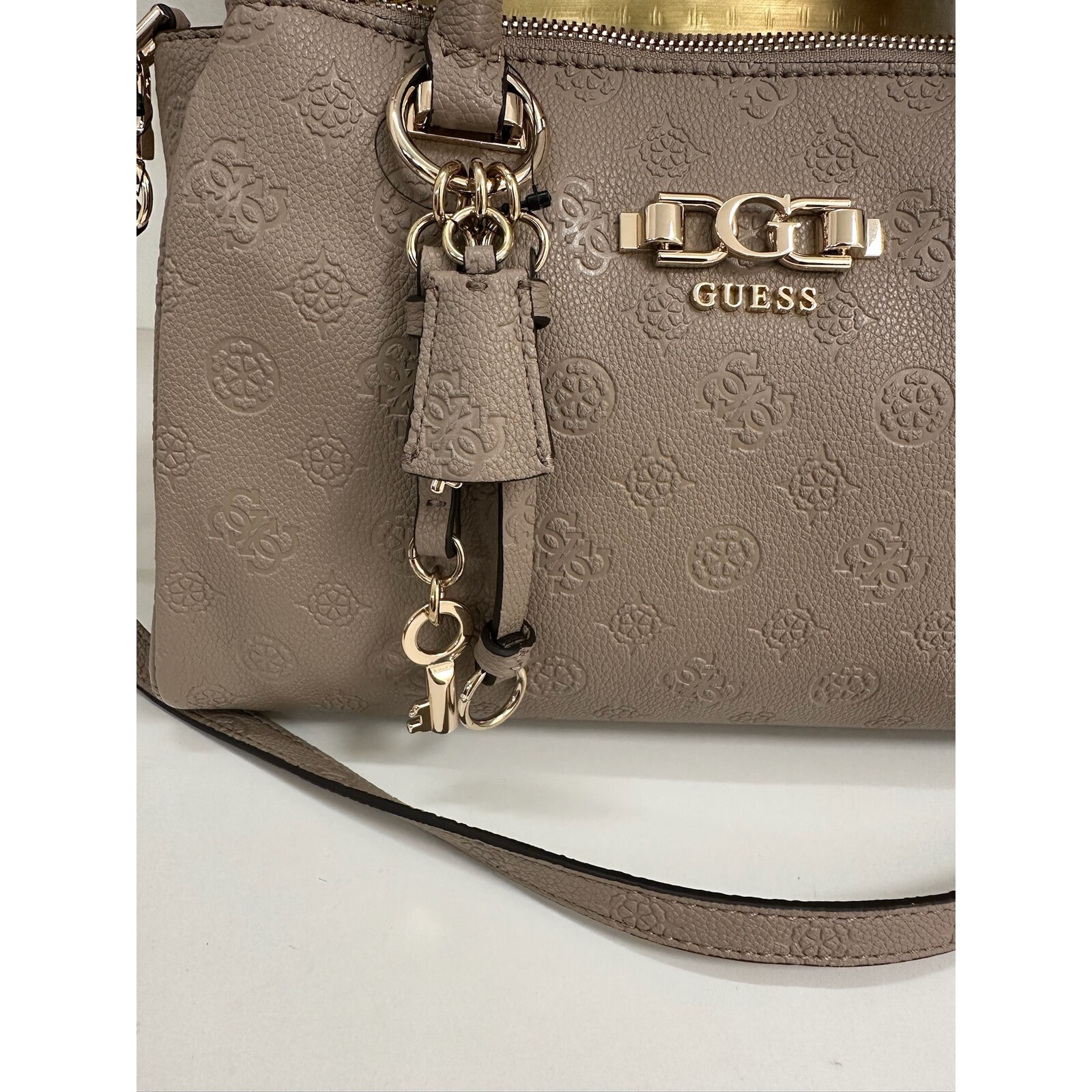 Guess Bag Anise Triple Dark Taupe Logo Guess 1142