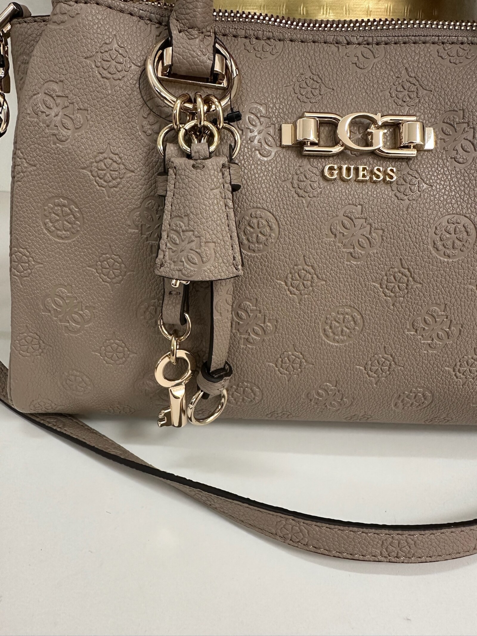 Guess Bag Anise Triple Dark Taupe Logo Guess 1142