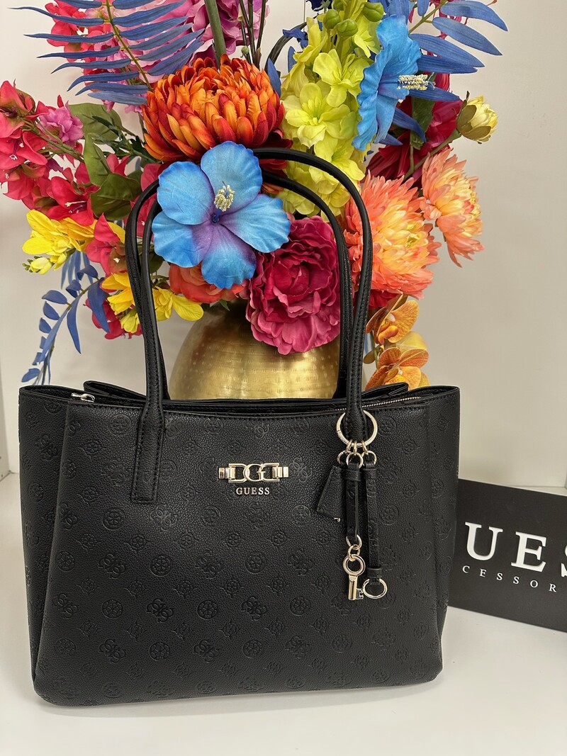 Tote Bag Anise Multi Black Logo Guess 1153