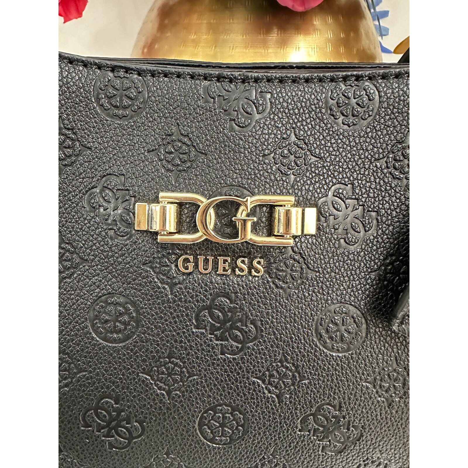 Guess Tote Bag Anise Multi Black Logo Guess 1153