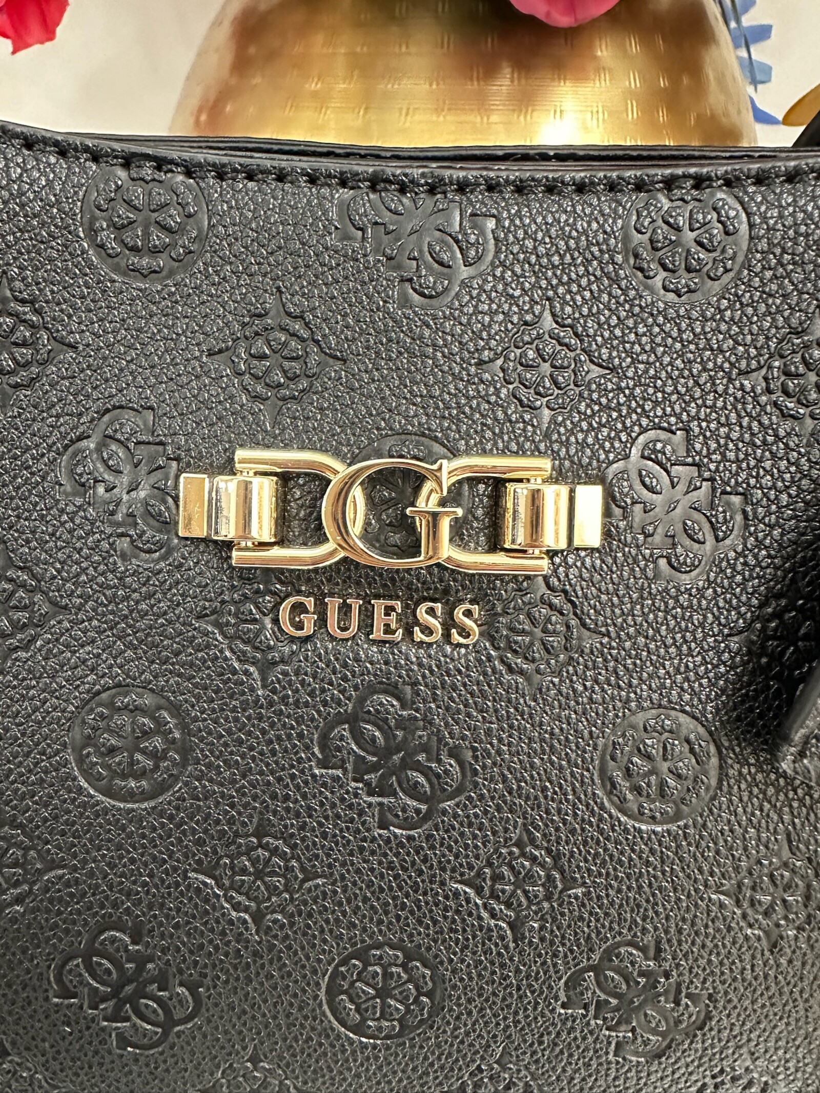 Guess Tote Bag Anise Multi Black Logo Guess 1153