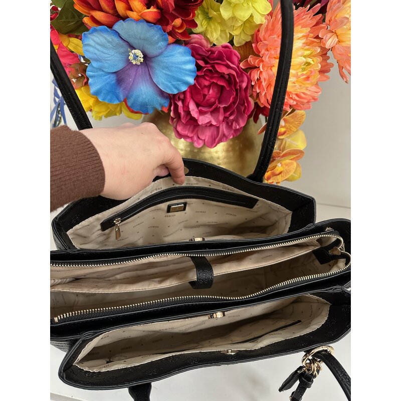 Tote Bag Anise Multi Black Logo Guess 1153