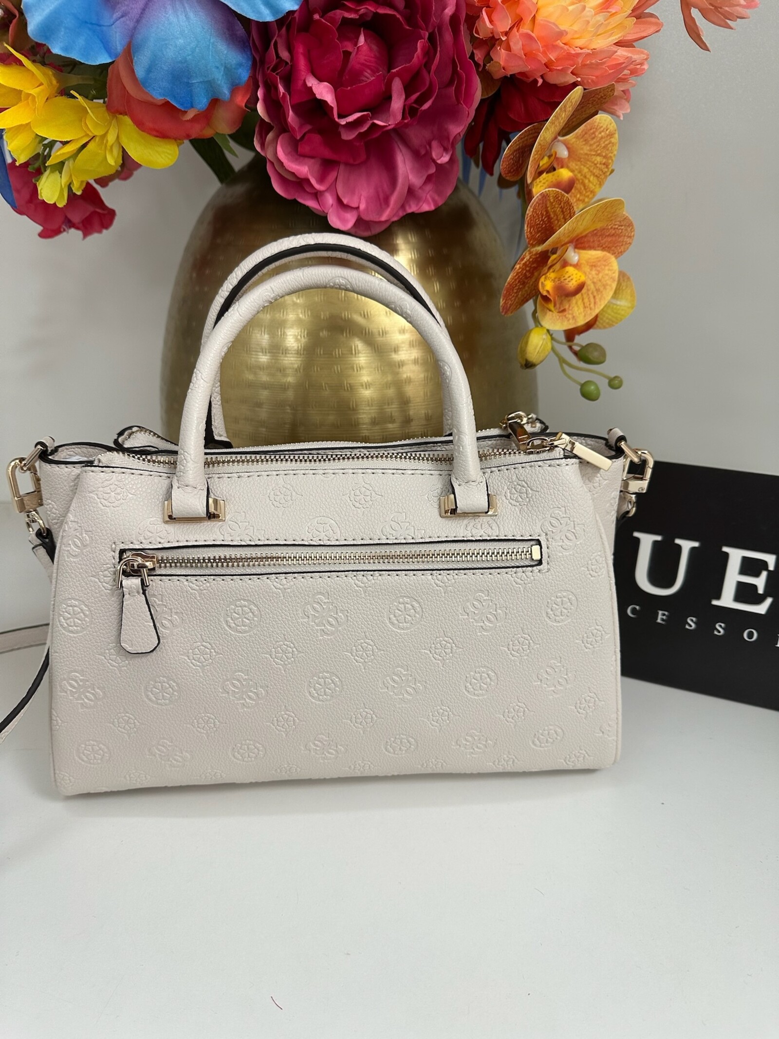 Guess Satchel Bag Anise Triple Stone Logo Guess 1147