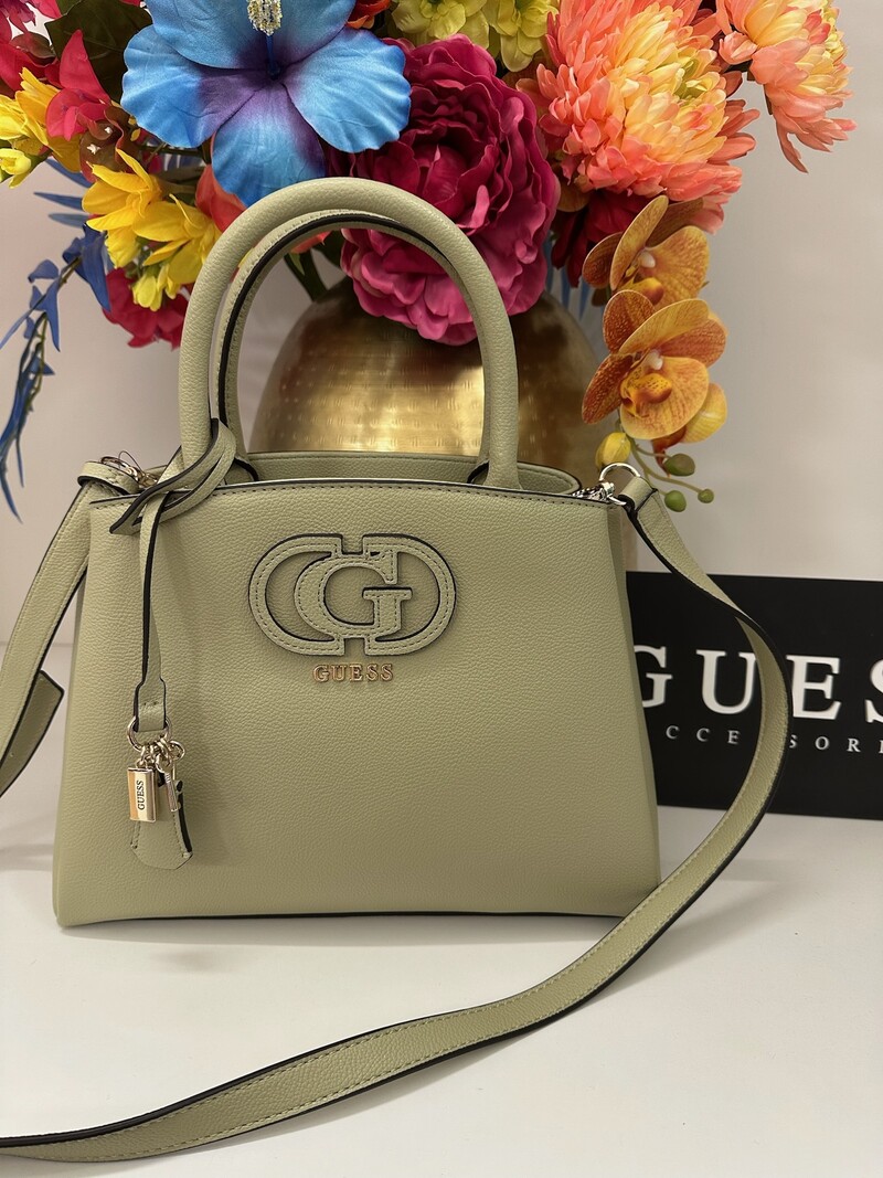 Satchel Bag Isola Sage Green Guess 1141