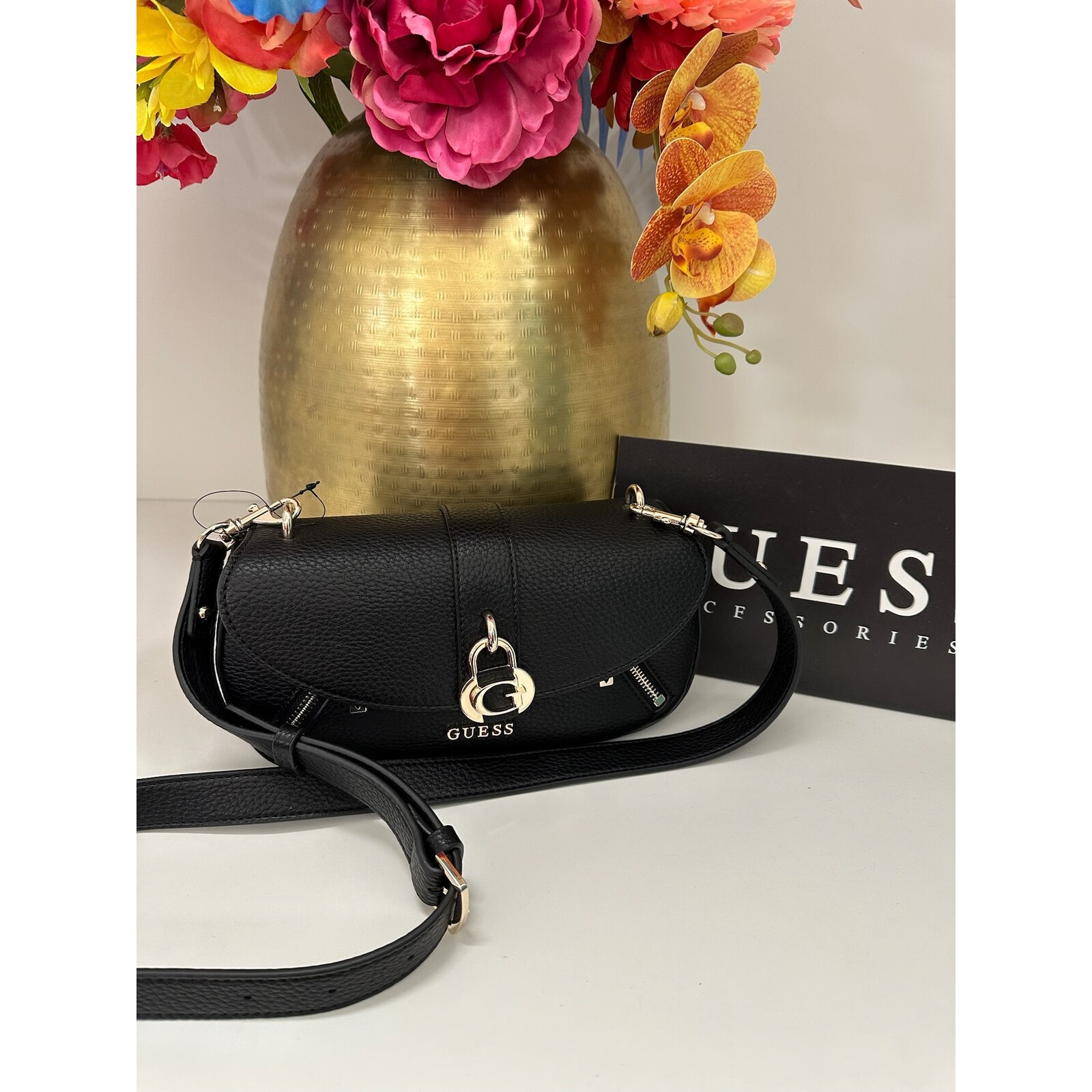 Guess Crossbody flap Bag Jessa Black Guess 1148