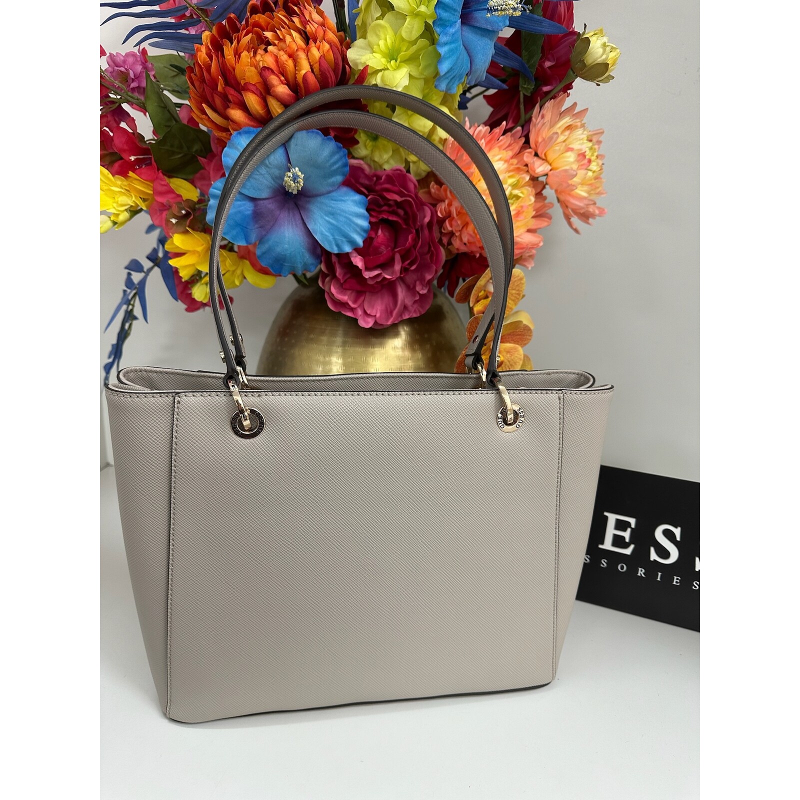 Guess Tote Bag Noelle Taupe Guess 1144