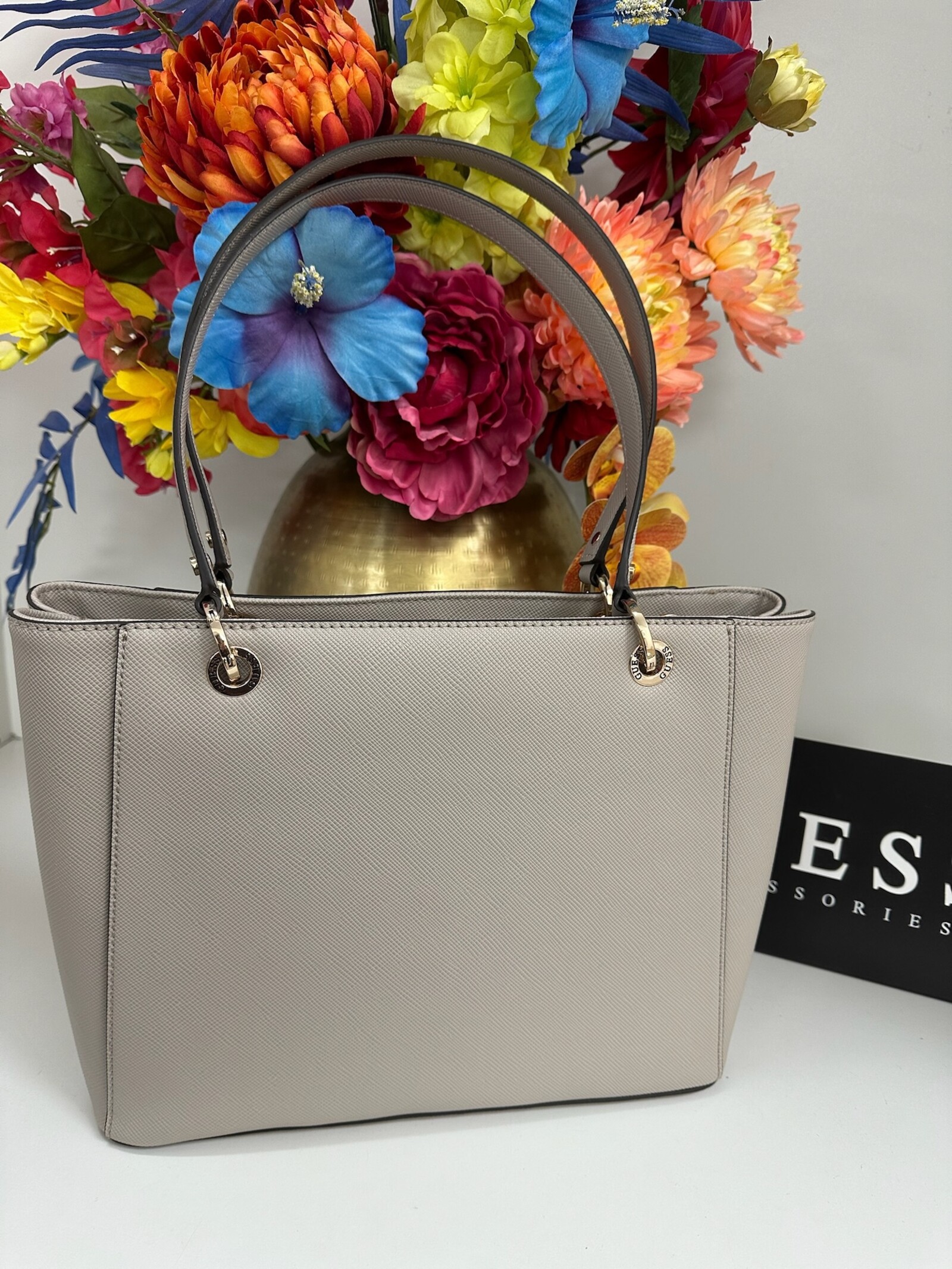 Guess Tote Bag Noelle Taupe Guess 1144