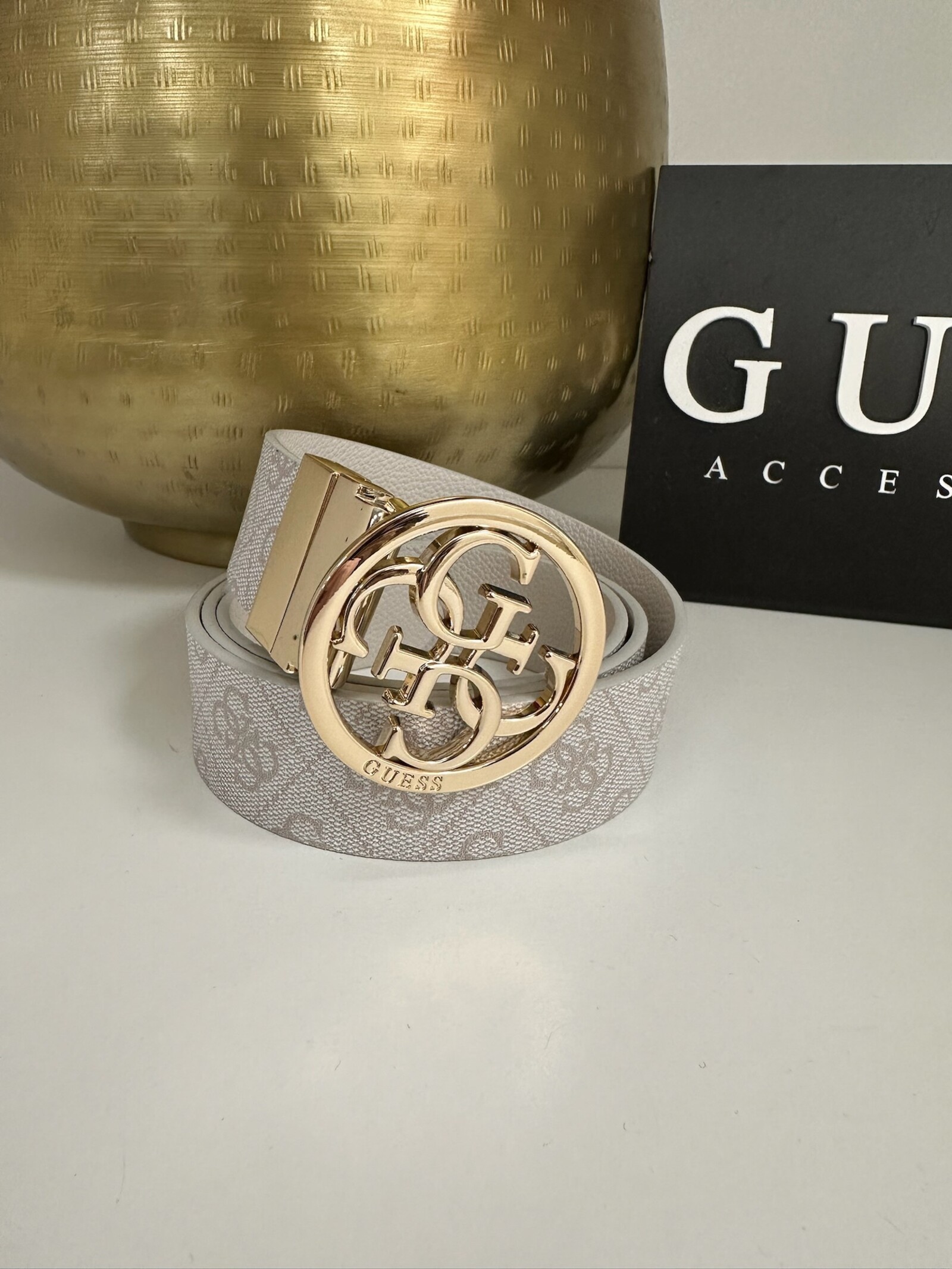 Guess 2 in 1 Belt Noelle Bone Logo Guess 1057