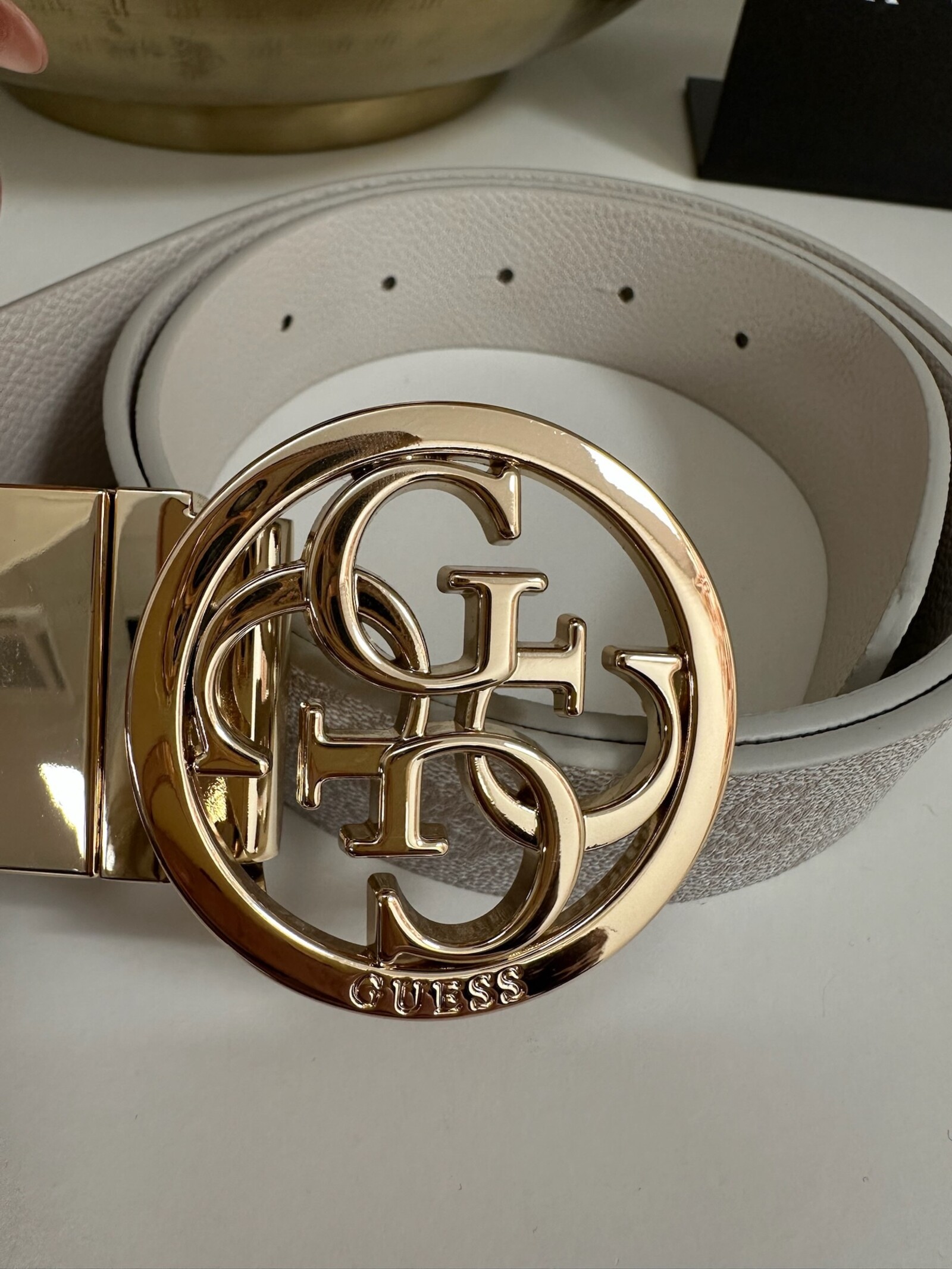 Guess 2 in 1 Belt Noelle Bone Logo Guess 1057