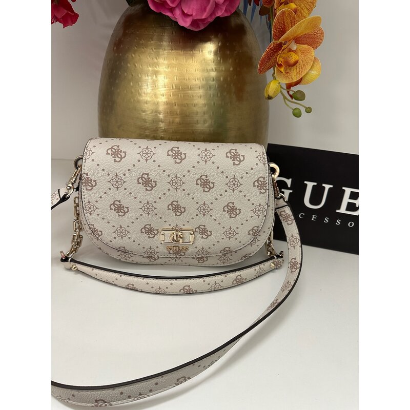 Flap Bag Emelie Vanilla Logo Guess 1154
