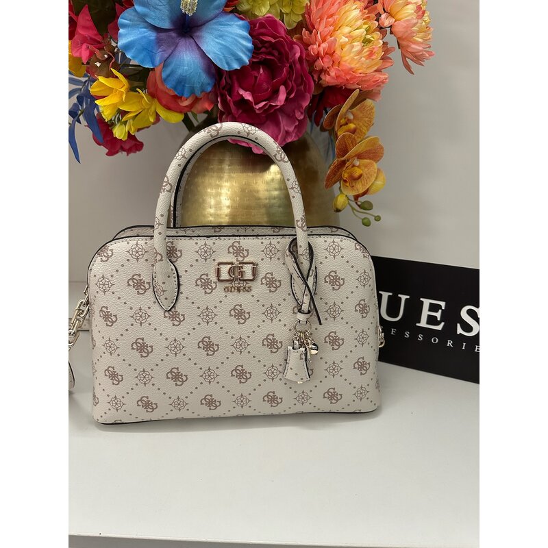 Satchel Bag Emelie Vanilla Logo Guess 1151