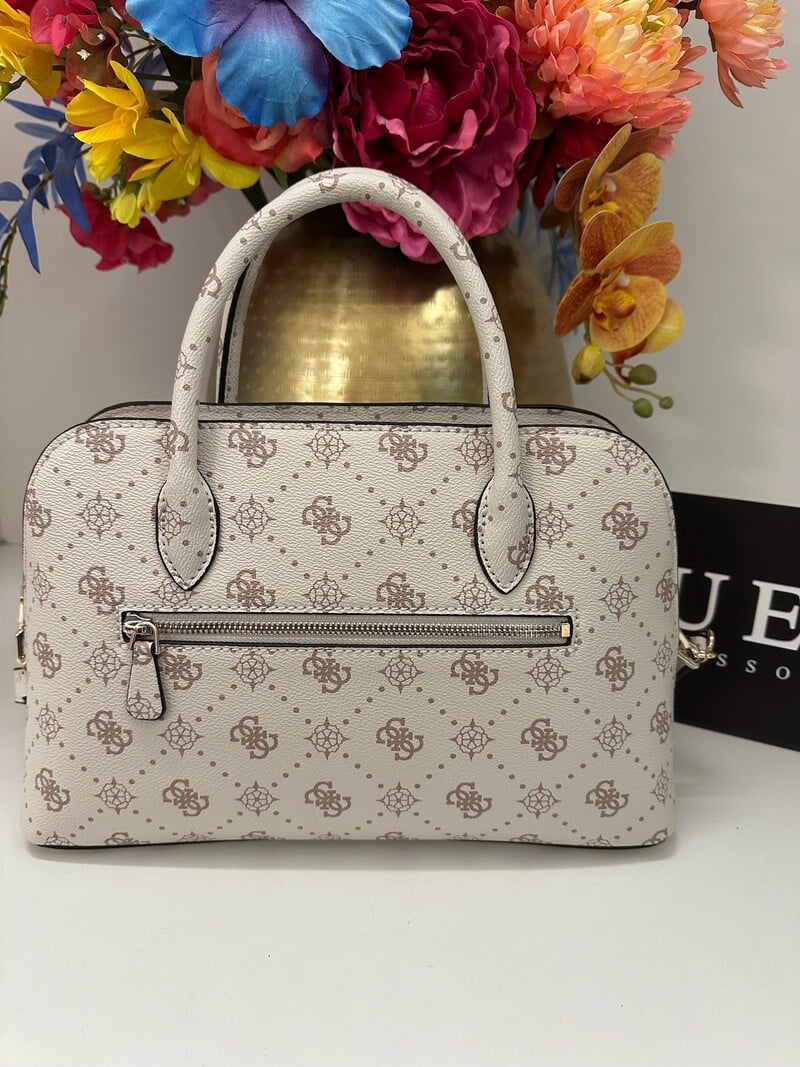 Satchel Bag Emelie Vanilla Logo Guess 1151
