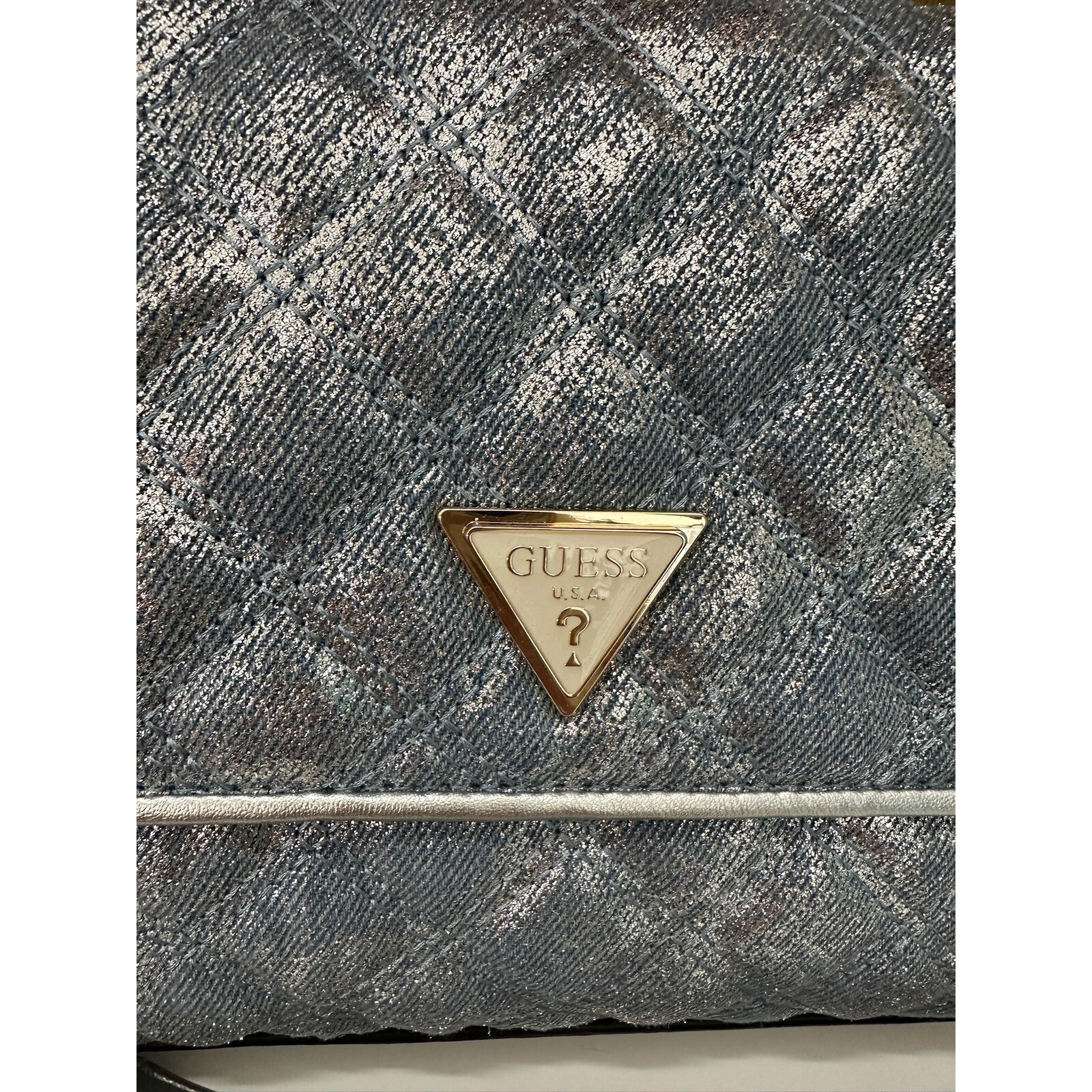 Guess Flap Bag Guilly Metallic Denim Guess 1156