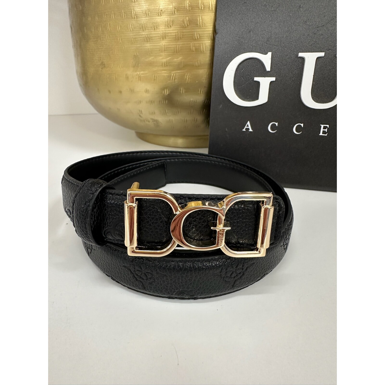 Guess Belt Anise Logo Black Guess 1168