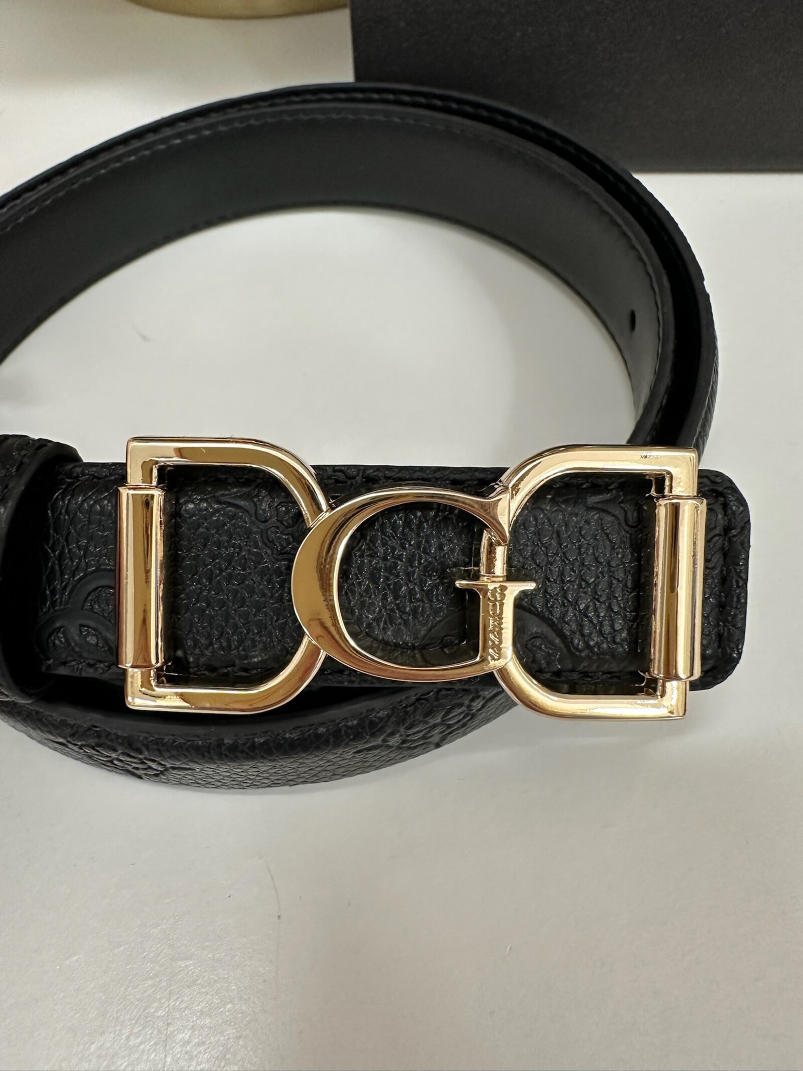 Guess Belt Anise Logo Black Guess 1168