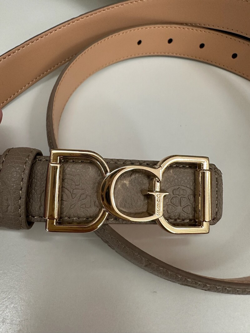Belt Anise Logo Dark Taupe Guess 1169