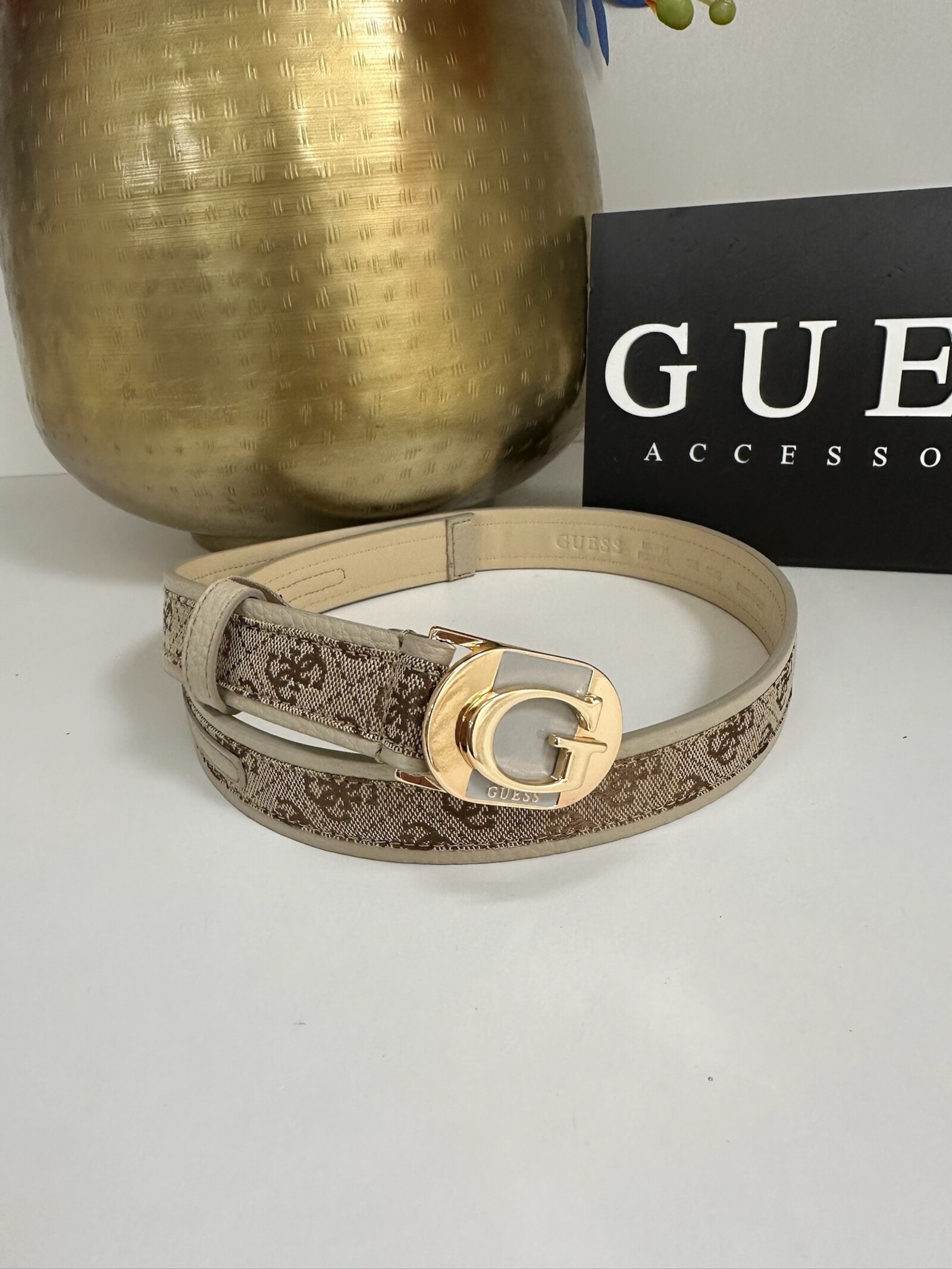 Guess Belt Jessa Latte Logo Guess 1130