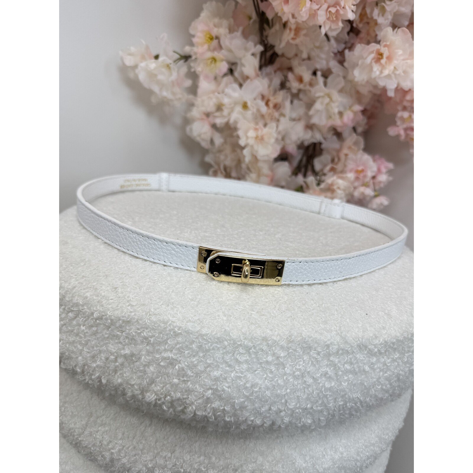 Belt Kelsy leather White