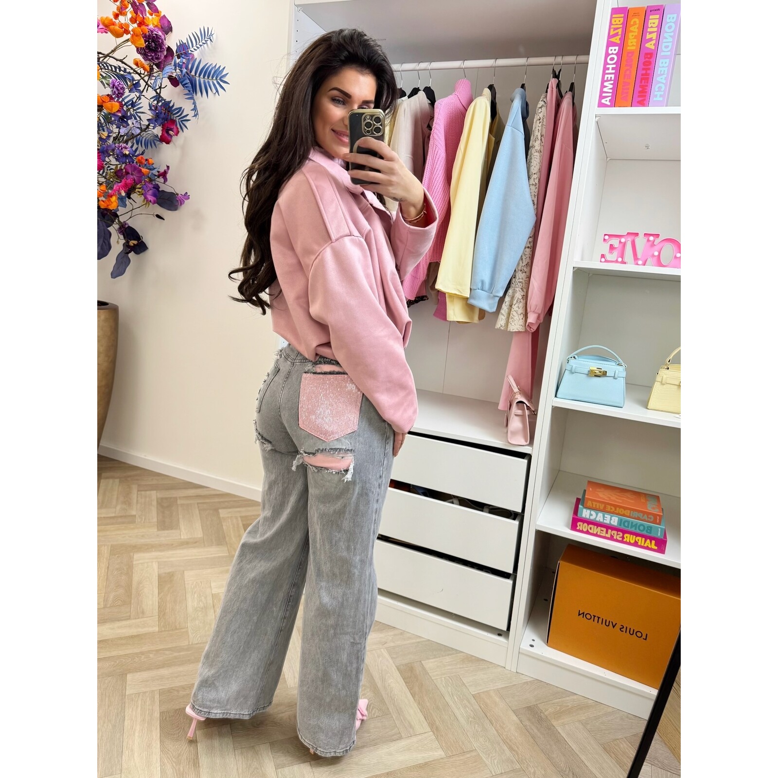 Luxe jeans Diamonds Grey Monday LW-1961