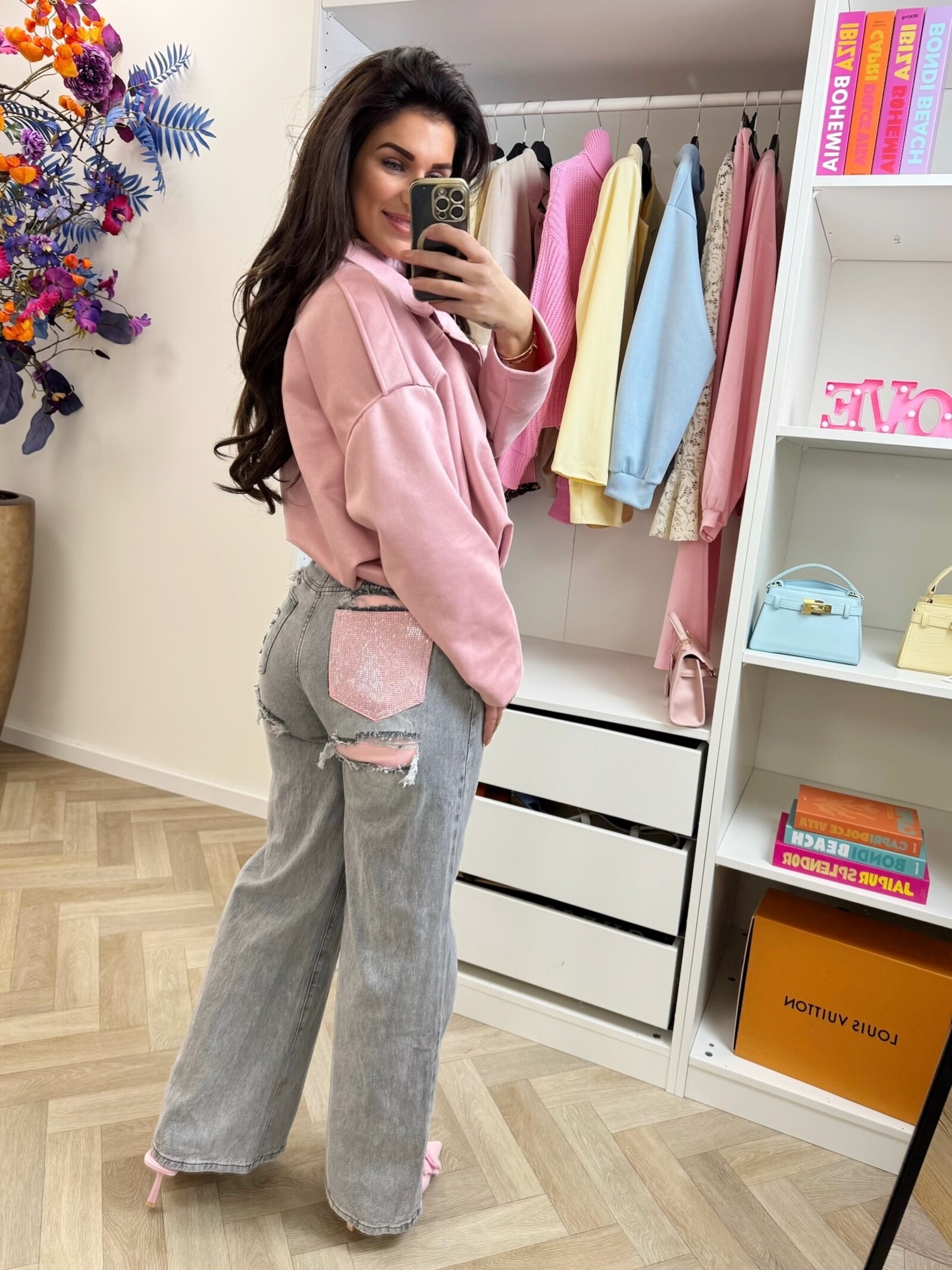 Luxe jeans Diamonds Grey Monday LW-1961