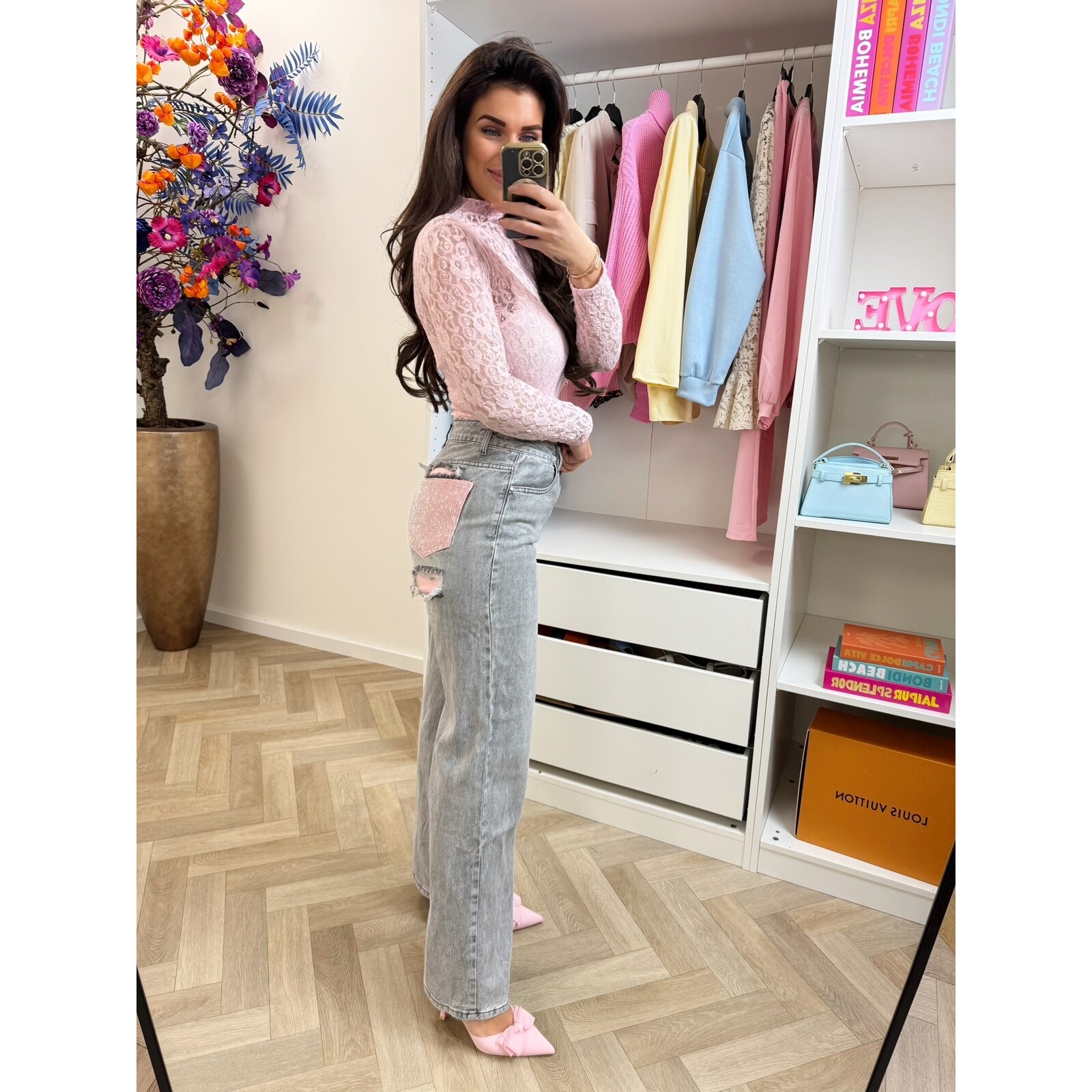 Luxe jeans Diamonds Grey Monday LW-1961