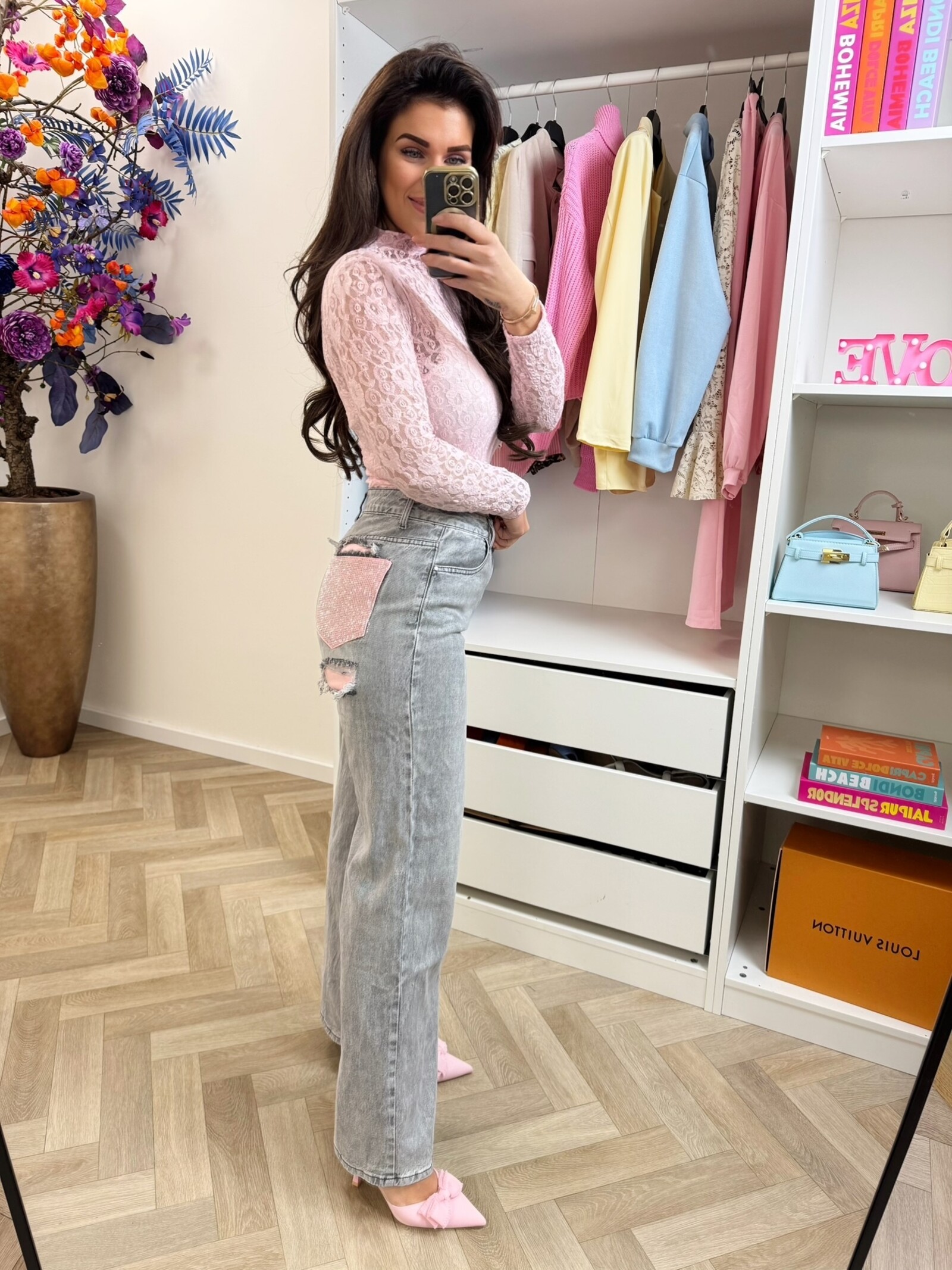 Luxe jeans Diamonds Grey Monday LW-1961